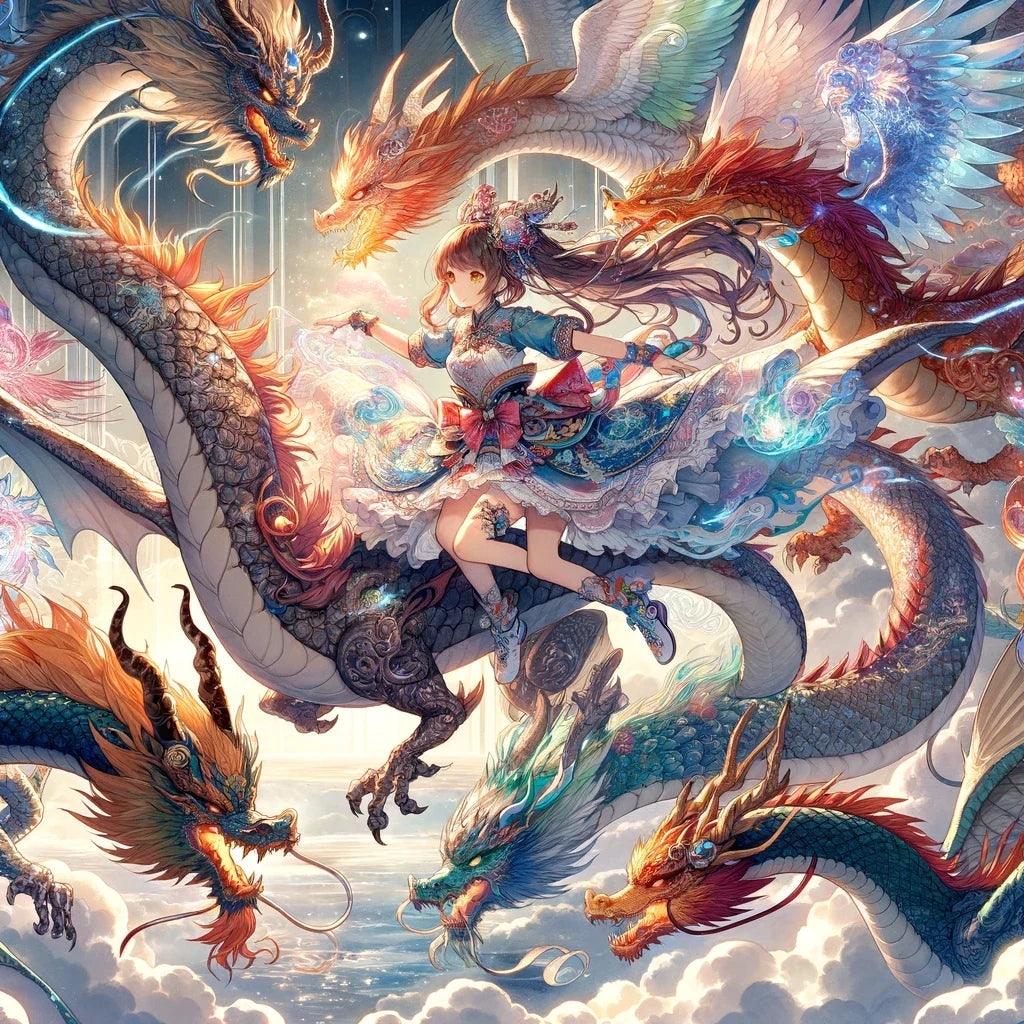 Elemental Dragon Dance Canvas