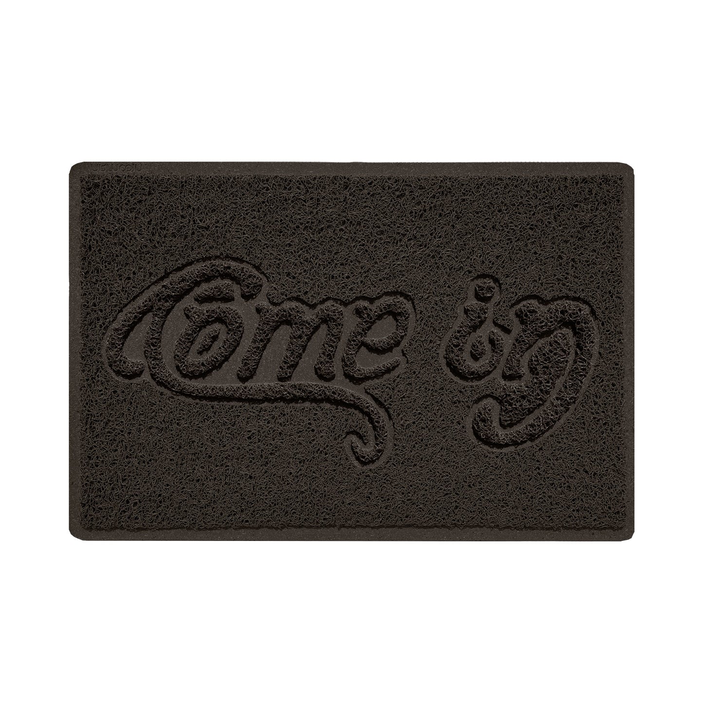 Embossed Spaghetti Outdoor Doormat - Brown