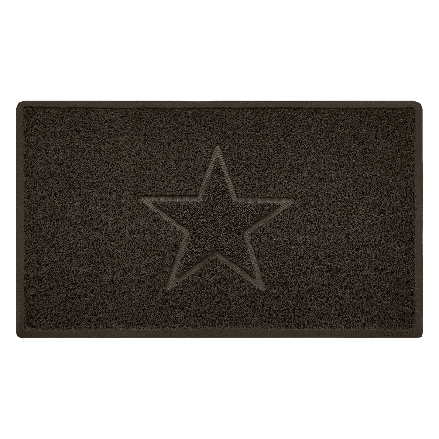 Embossed Spaghetti Outdoor Doormat - Brown