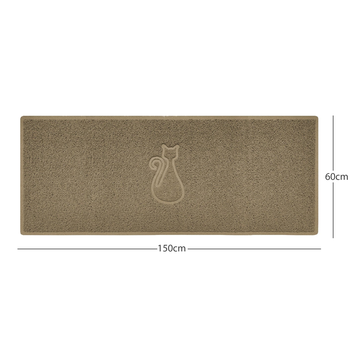 "Cat" Embossed Loofah Textured Spaghetti Door Mat