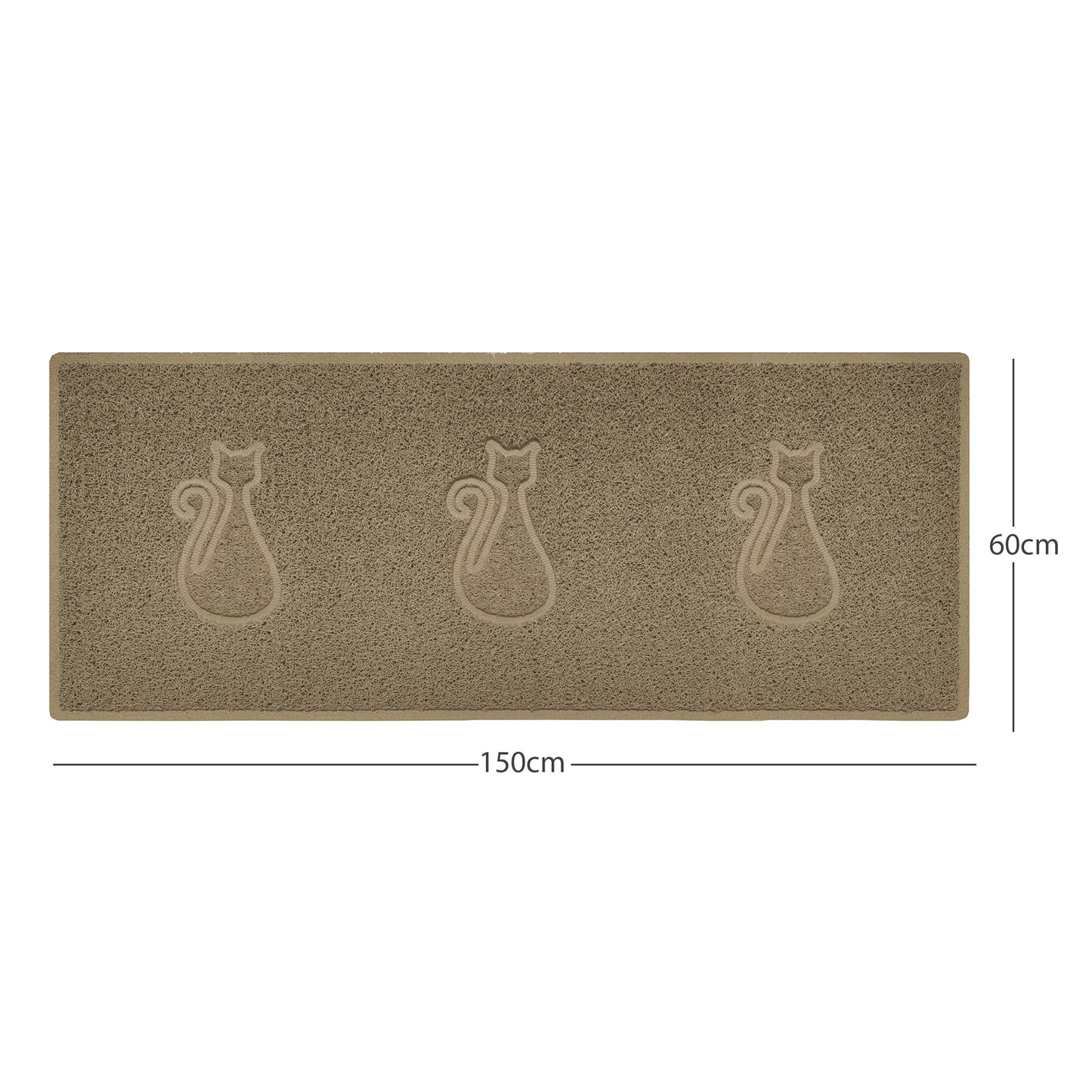 "Cat" Embossed Loofah Textured Spaghetti Door Mat