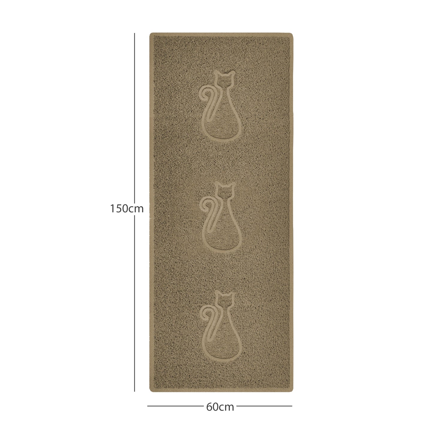 "Cat" Embossed Loofah Textured Spaghetti Door Mat