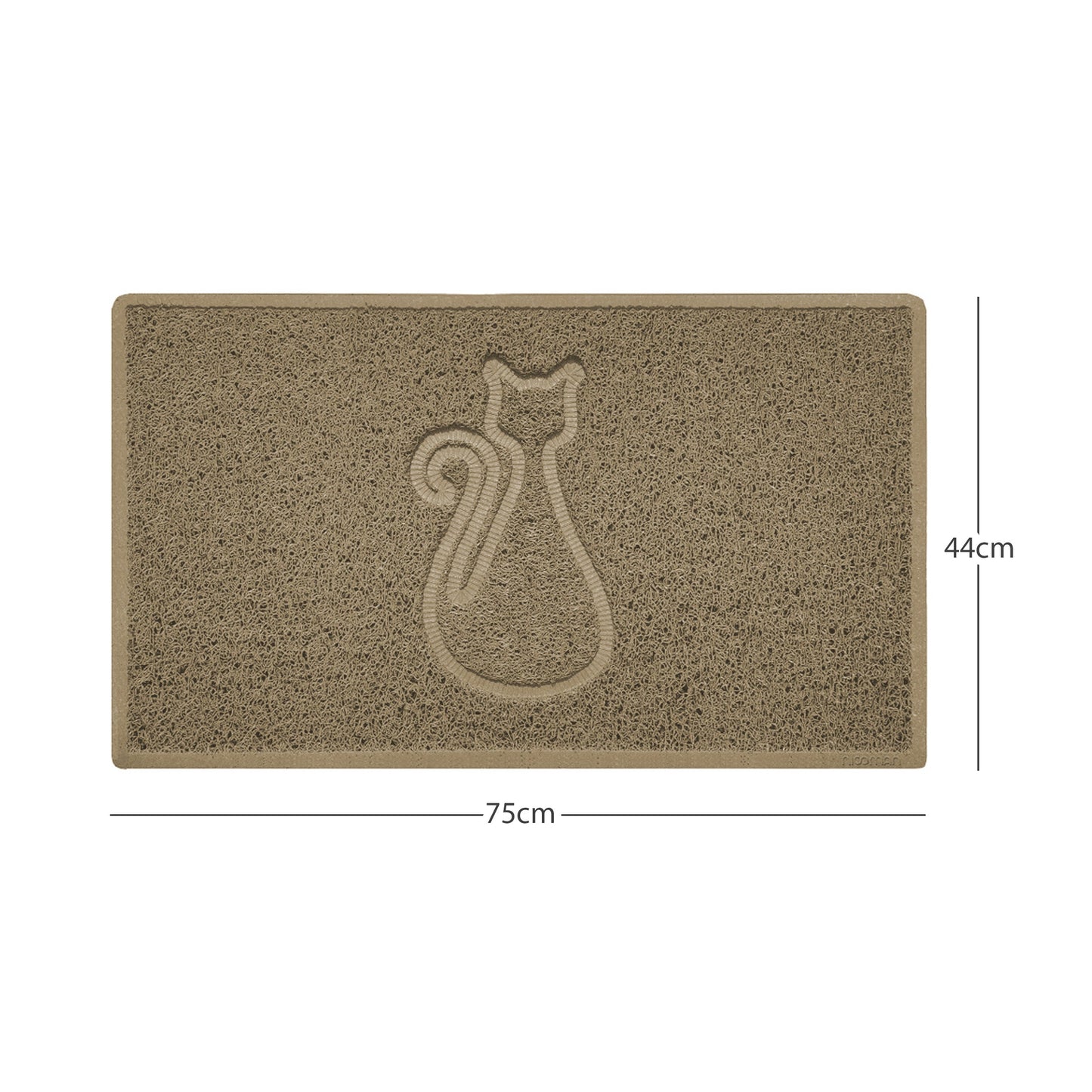 "Cat" Embossed Loofah Textured Spaghetti Door Mat