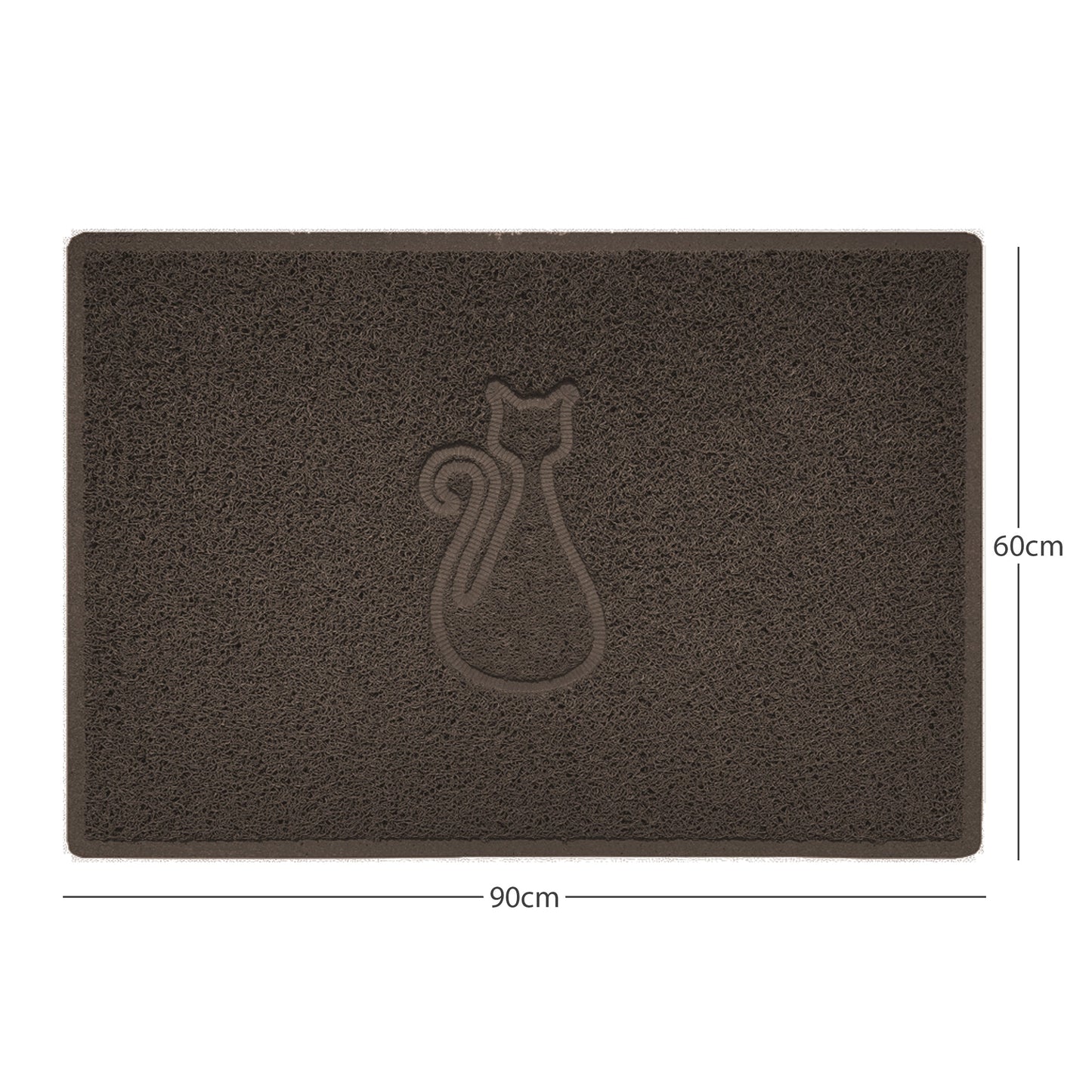 "Cat" Embossed Loofah Textured Spaghetti Door Mat