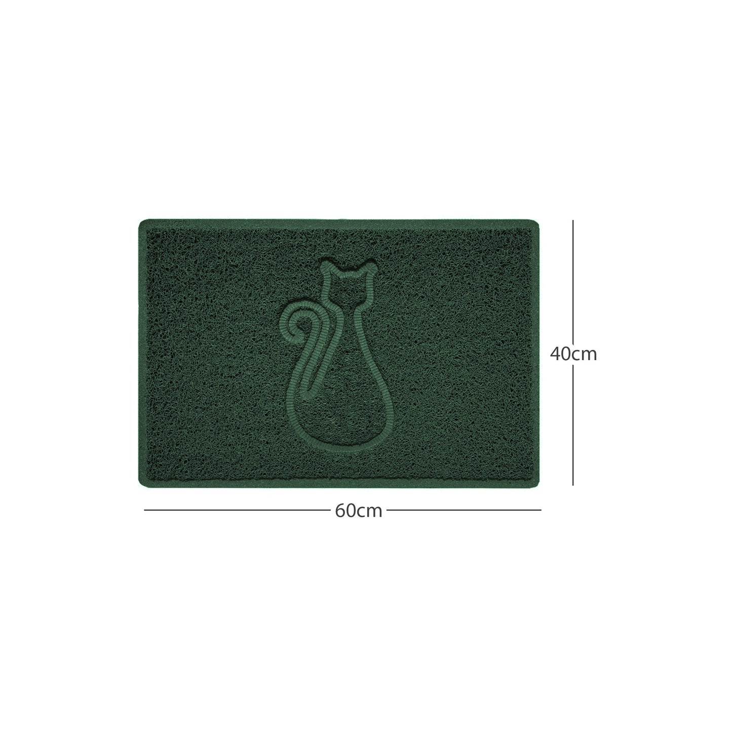 "Cat" Embossed Loofah Textured Spaghetti Door Mat