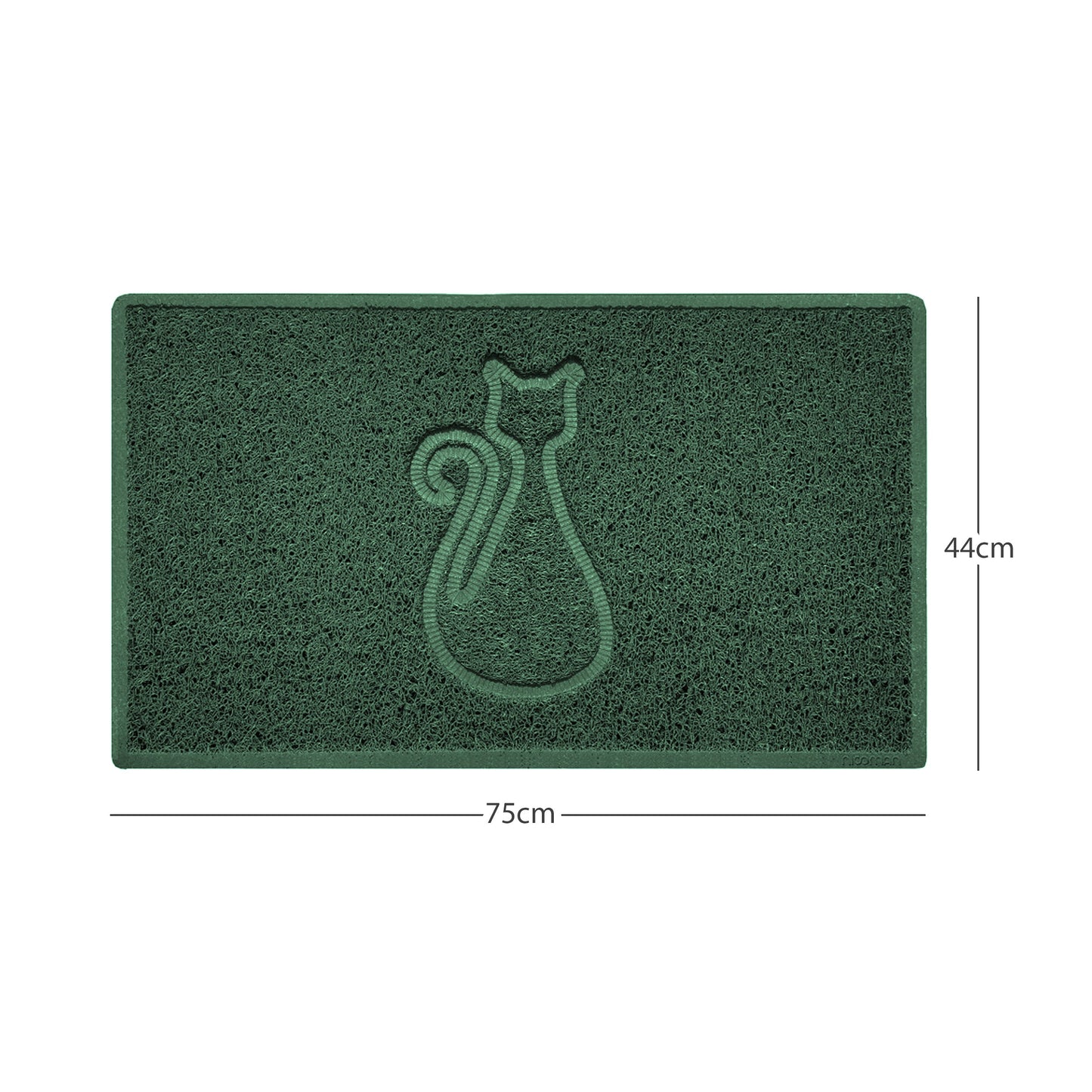 "Cat" Embossed Loofah Textured Spaghetti Door Mat