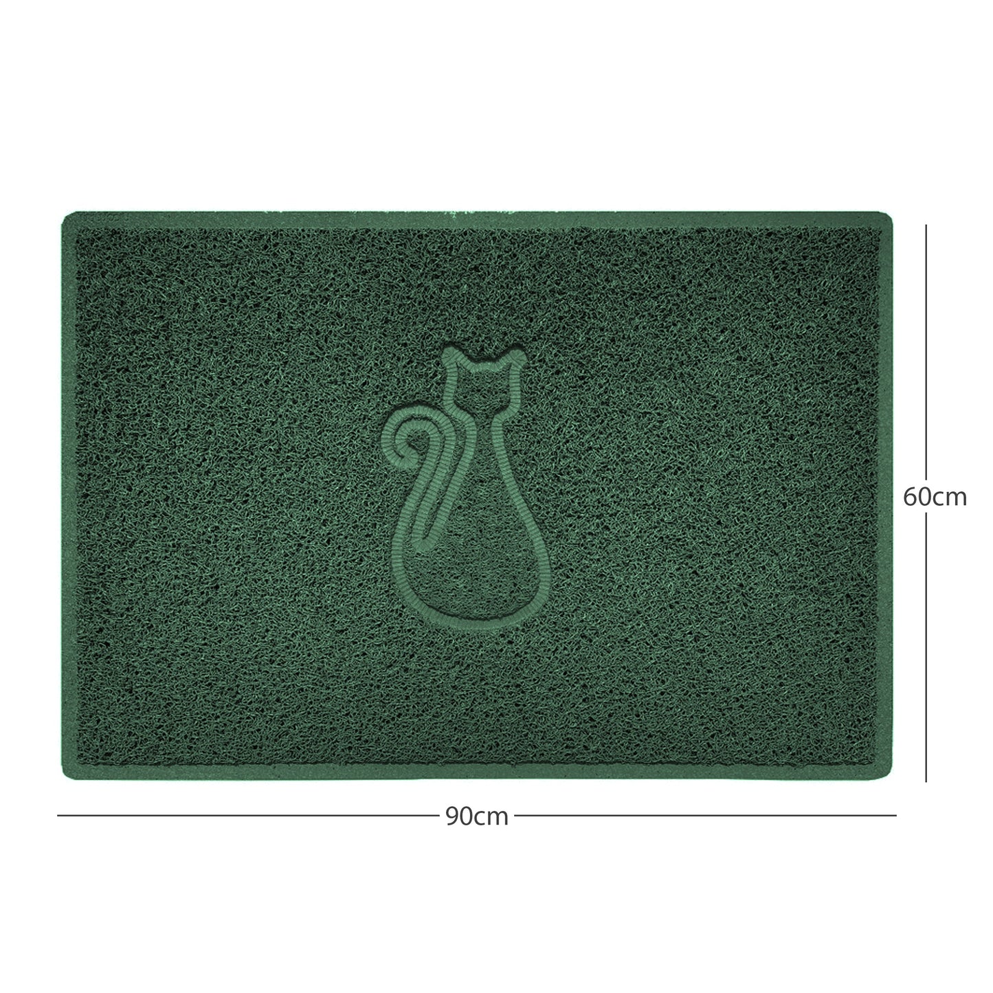 "Cat" Embossed Loofah Textured Spaghetti Door Mat
