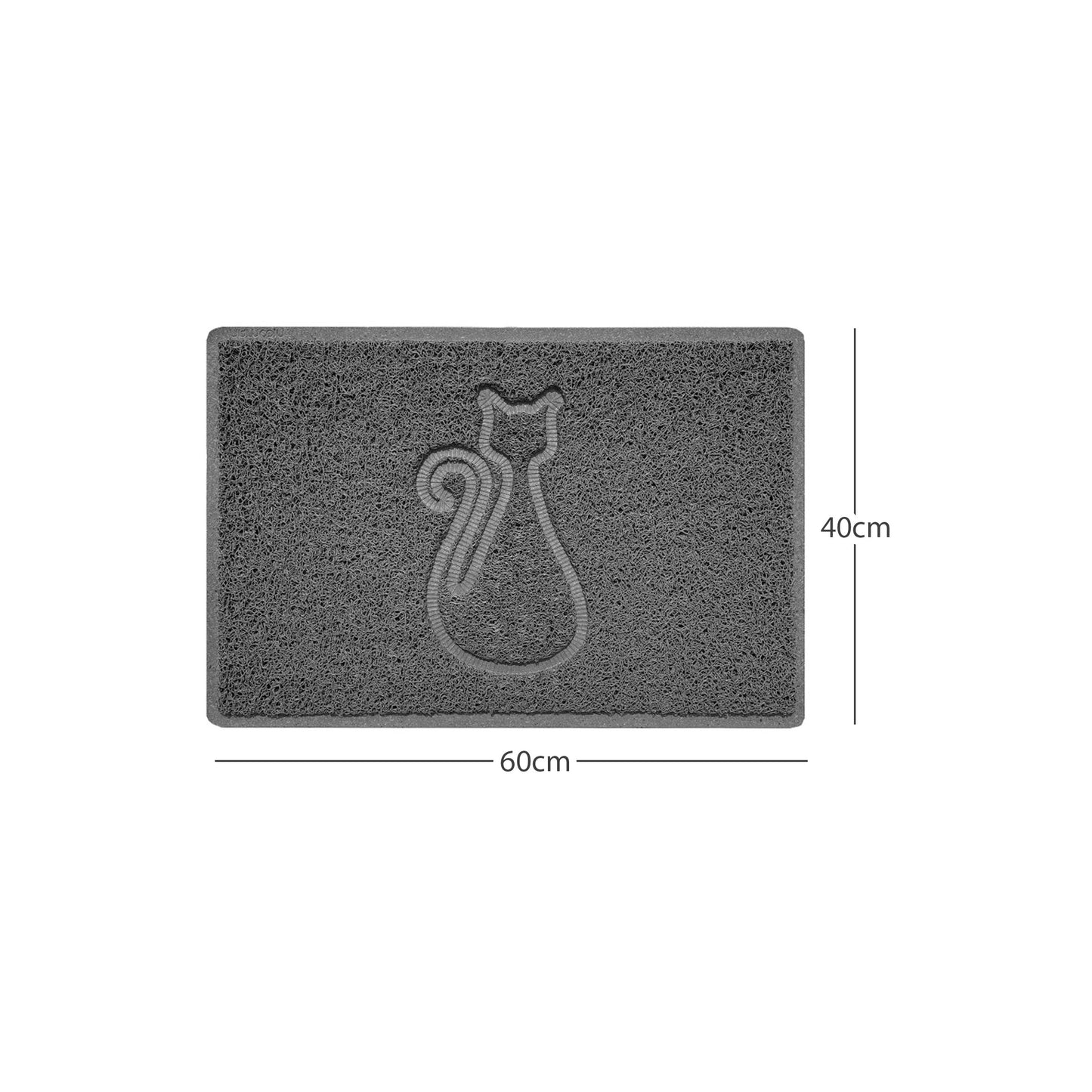 "Cat" Embossed Loofah Textured Spaghetti Door Mat