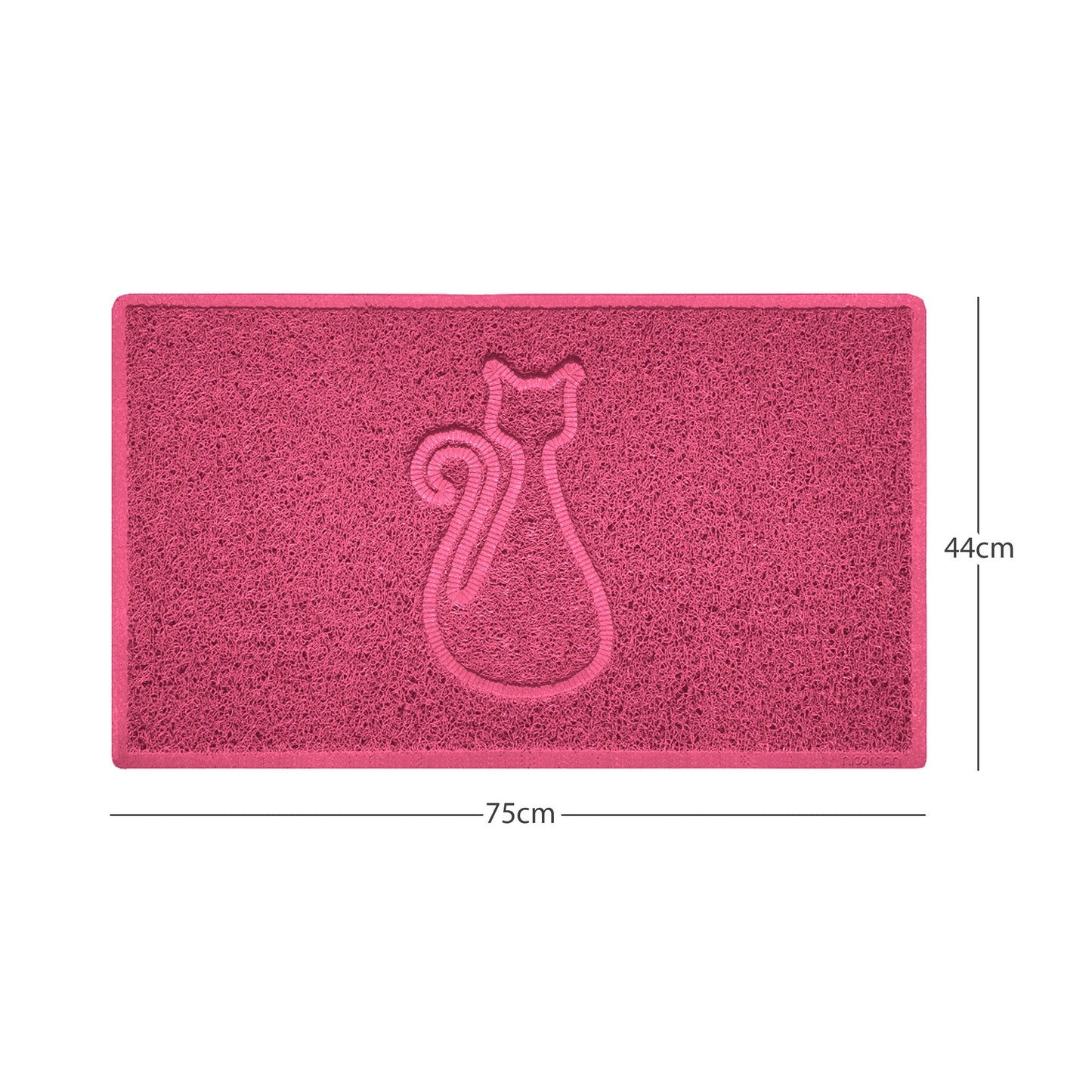 "Cat" Embossed Loofah Textured Spaghetti Door Mat
