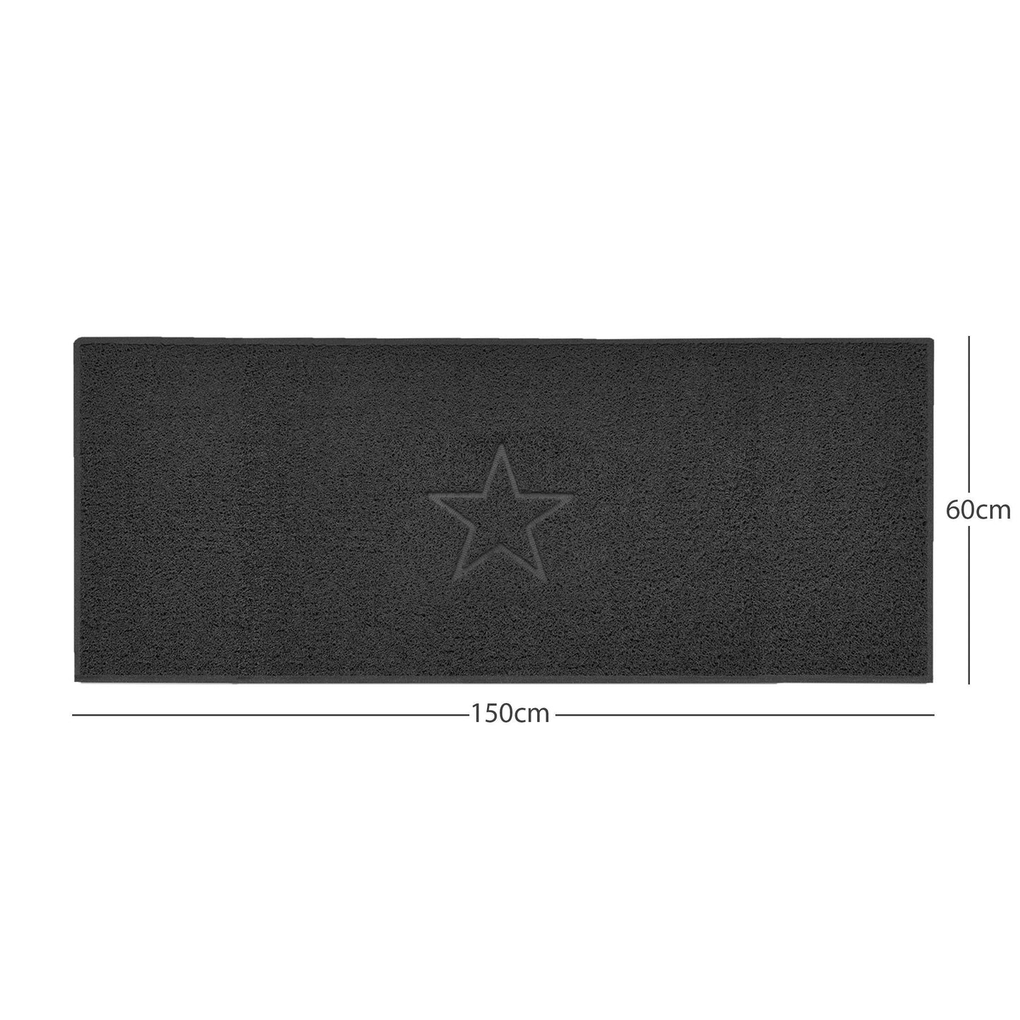 "Star" Embossed Loofah Textured Spaghetti Doormat