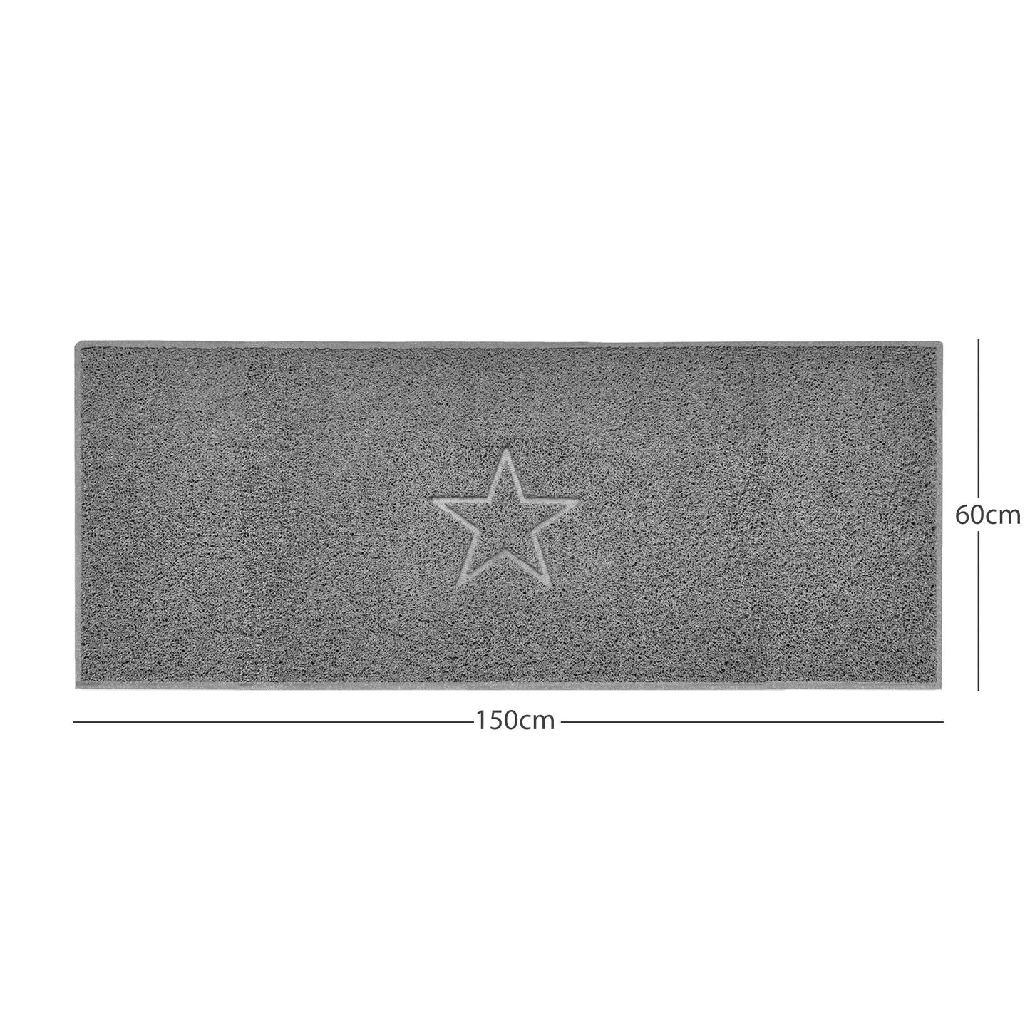"Star" Embossed Loofah Textured Spaghetti Doormat