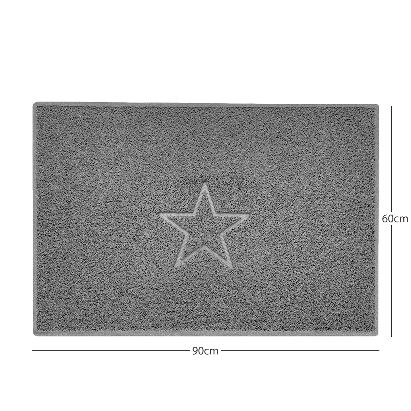 "Star" Embossed Loofah Textured Spaghetti Doormat