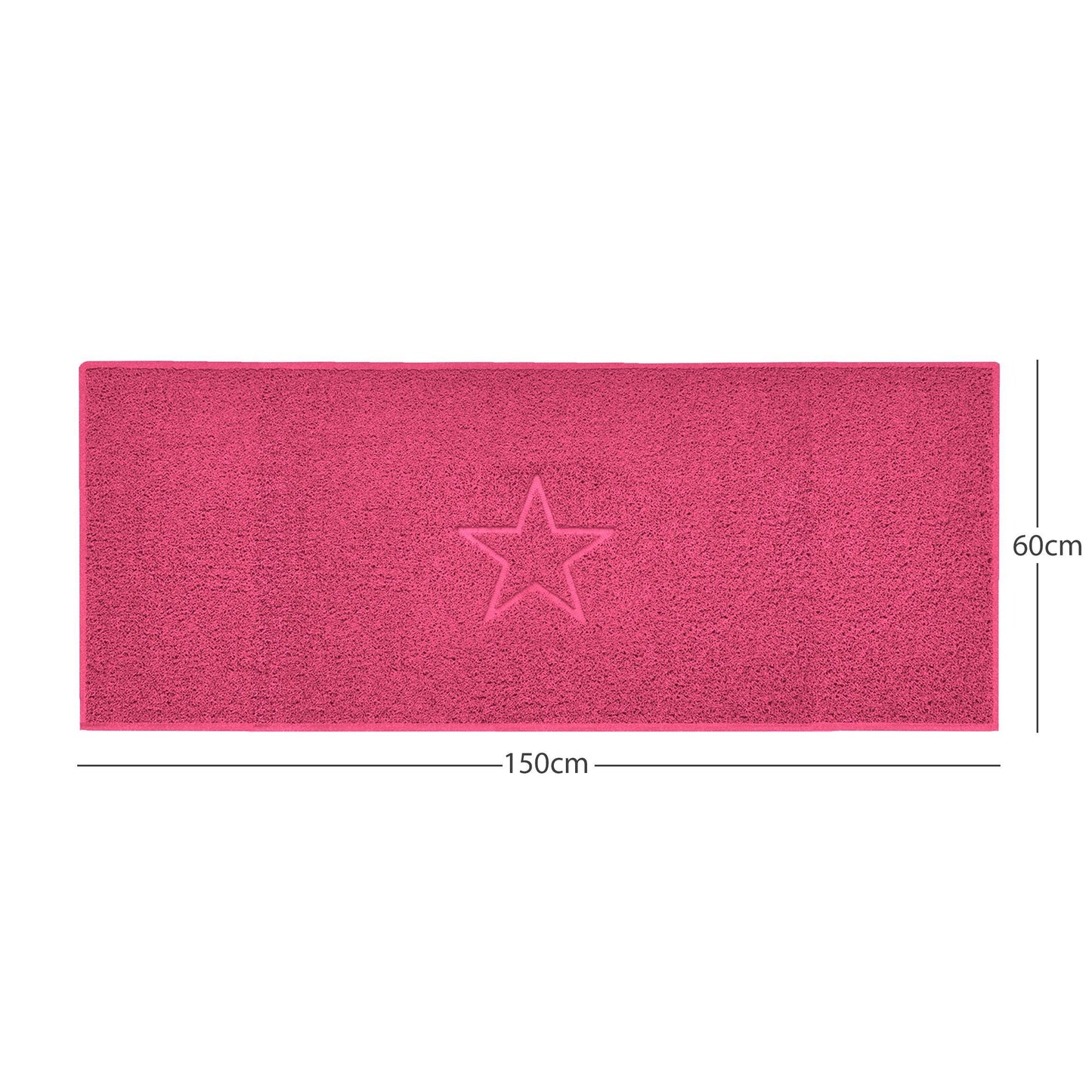 "Star" Embossed Loofah Textured Spaghetti Doormat