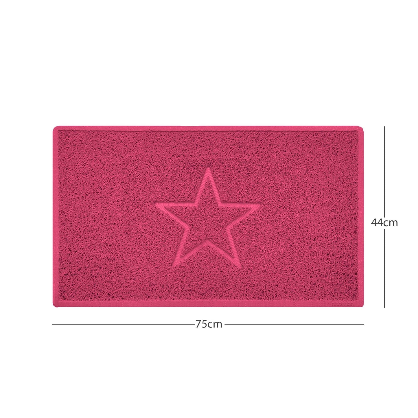"Star" Embossed Loofah Textured Spaghetti Doormat