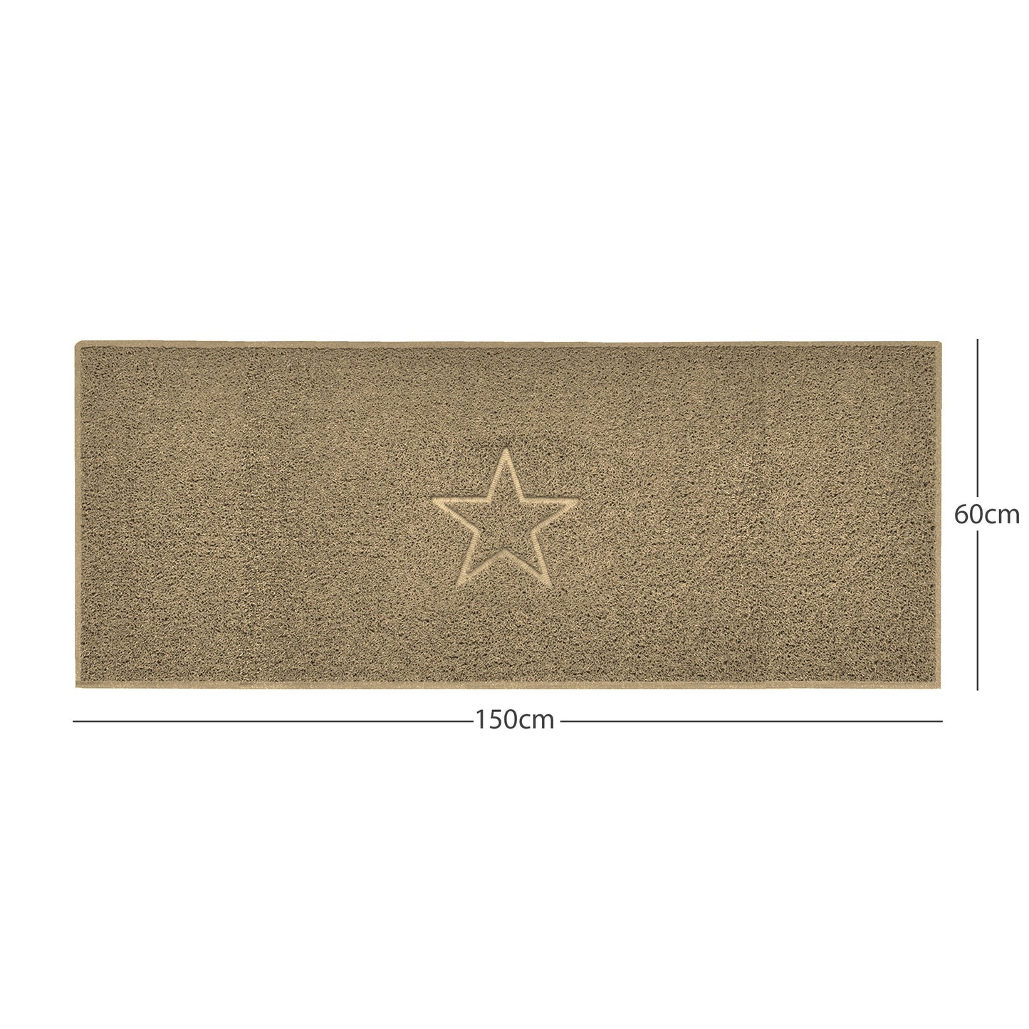 "Star" Embossed Loofah Textured Spaghetti Doormat