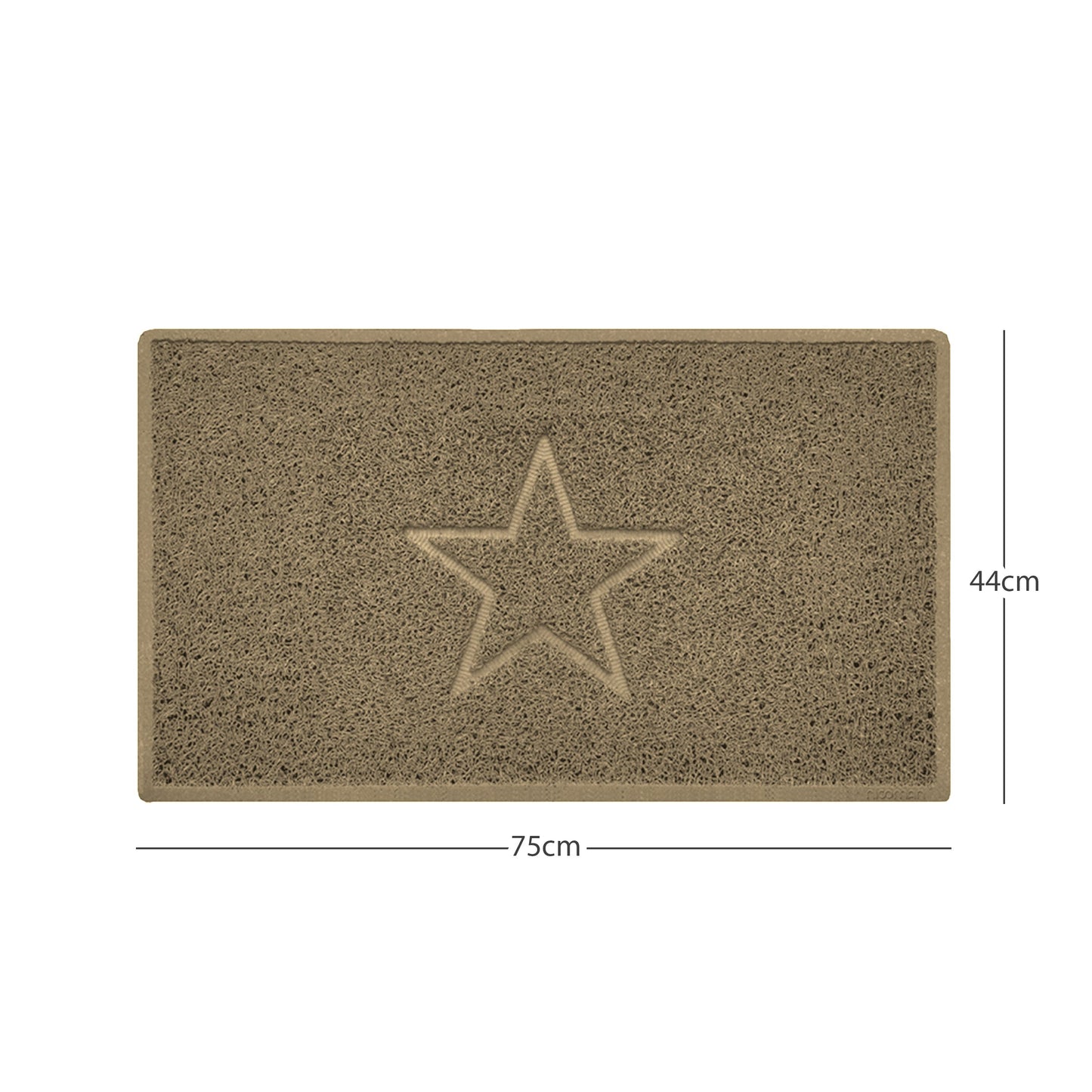 "Star" Embossed Loofah Textured Spaghetti Doormat