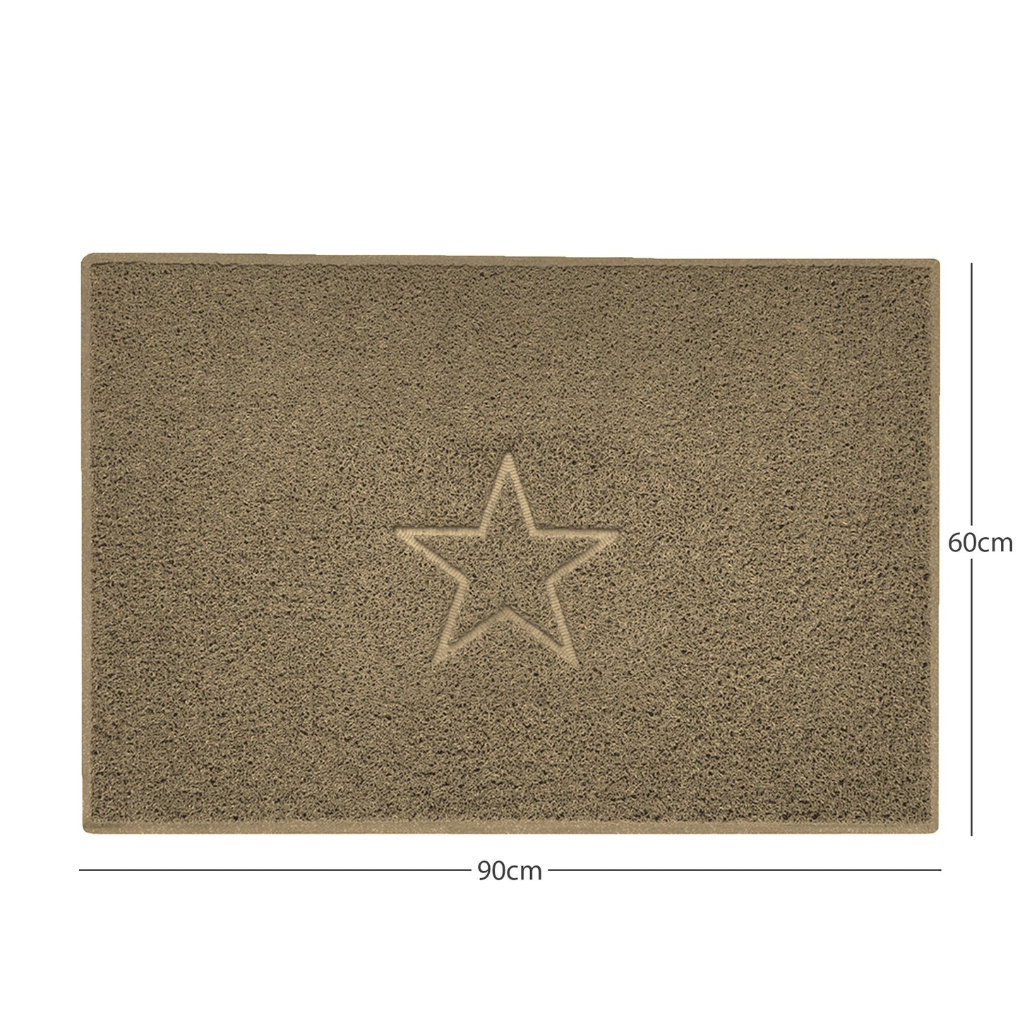 "Star" Embossed Loofah Textured Spaghetti Doormat