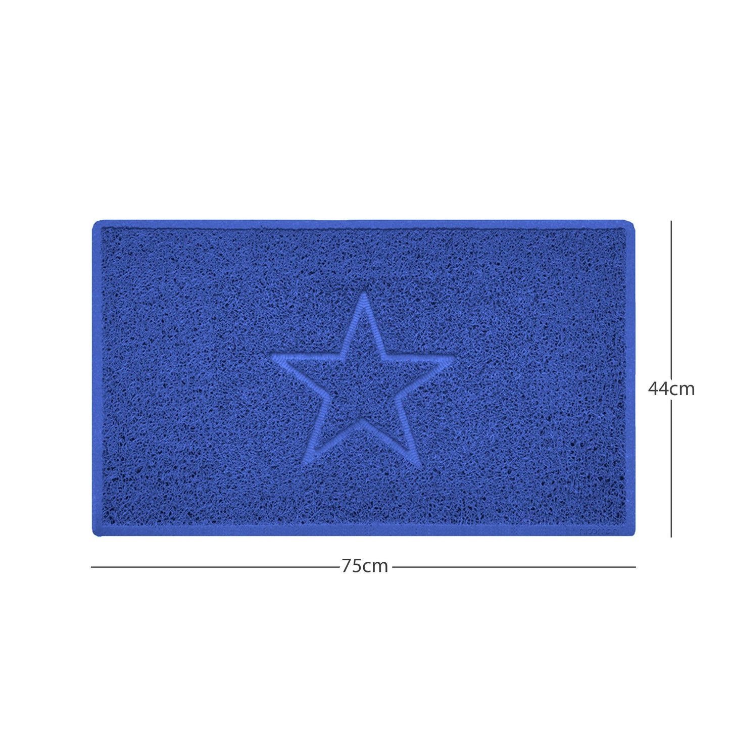 "Star" Embossed Loofah Textured Spaghetti Doormat
