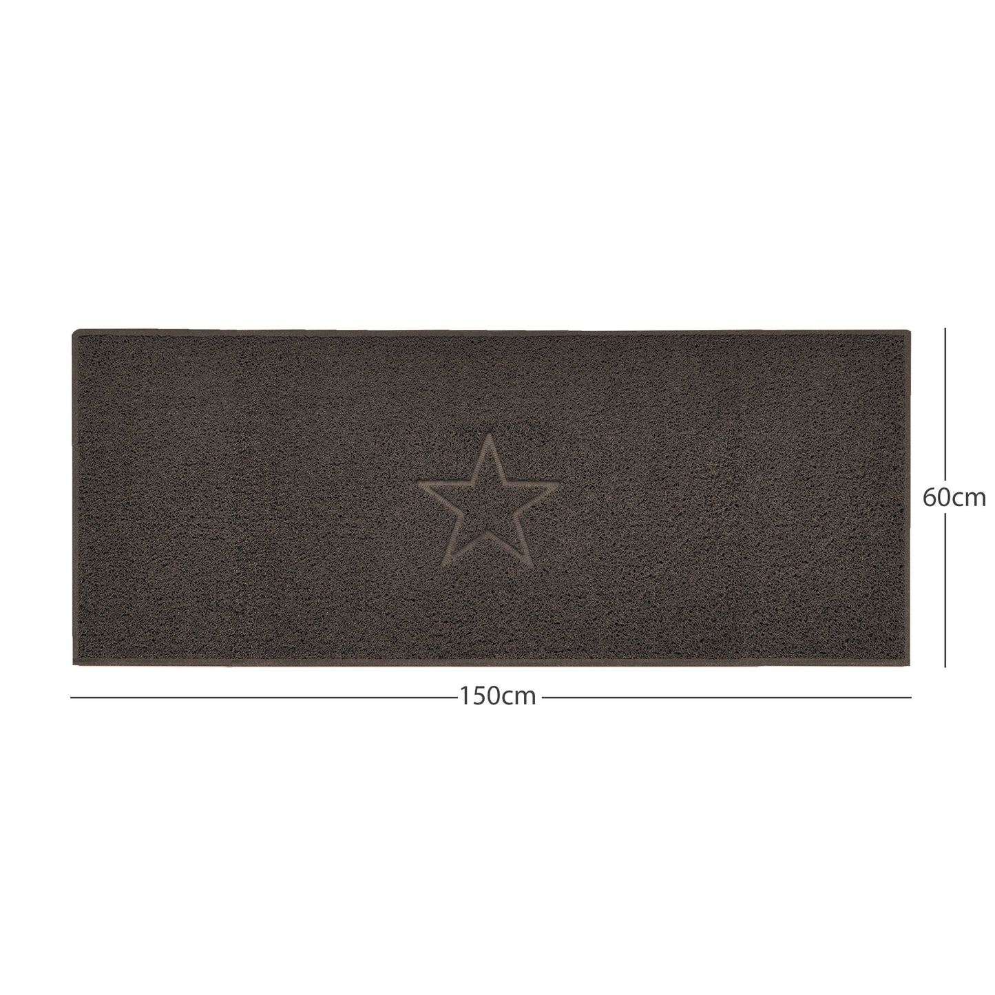 "Star" Embossed Loofah Textured Spaghetti Doormat