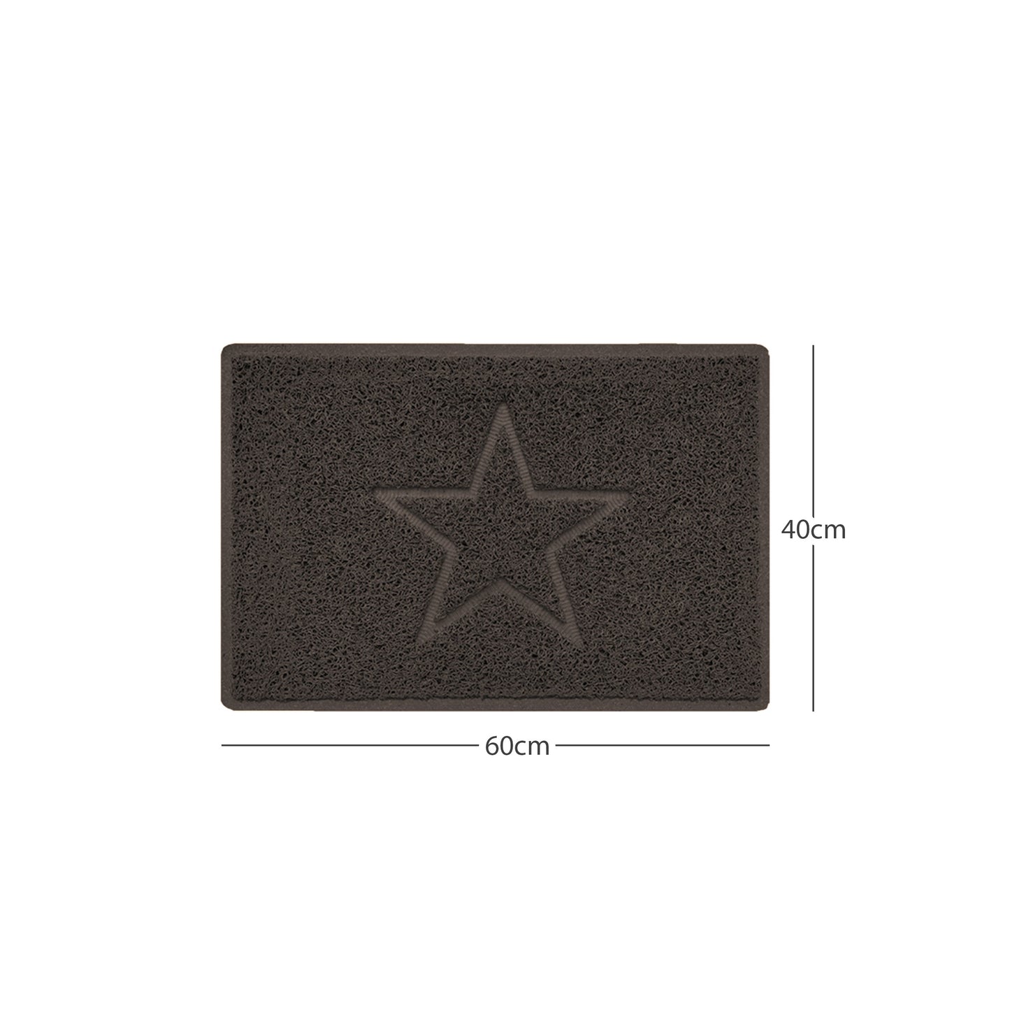 "Star" Embossed Loofah Textured Spaghetti Doormat
