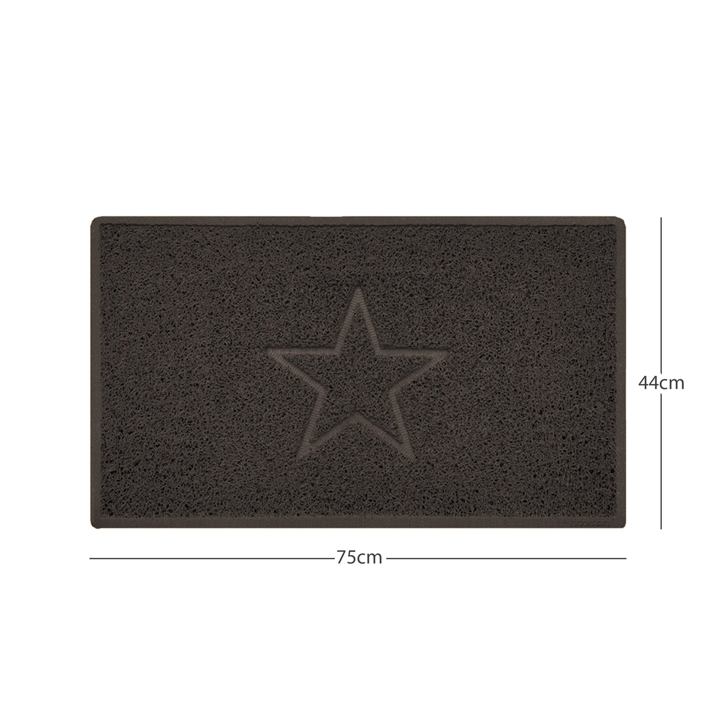 "Star" Embossed Loofah Textured Spaghetti Doormat