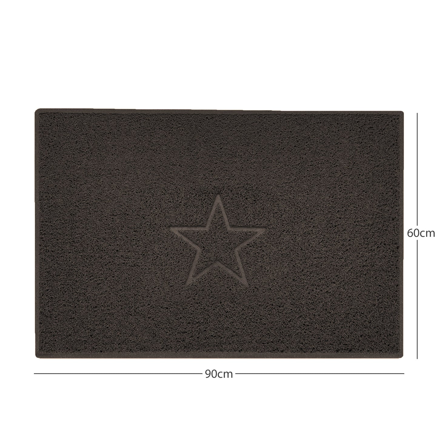 "Star" Embossed Loofah Textured Spaghetti Doormat
