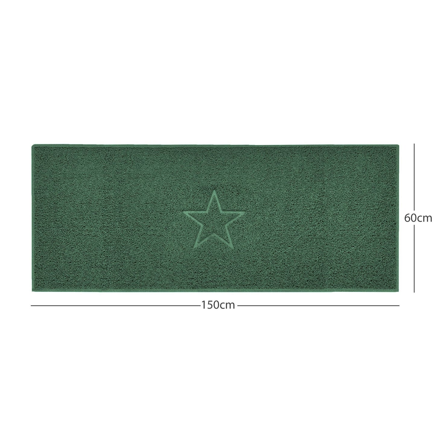 "Star" Embossed Loofah Textured Spaghetti Doormat