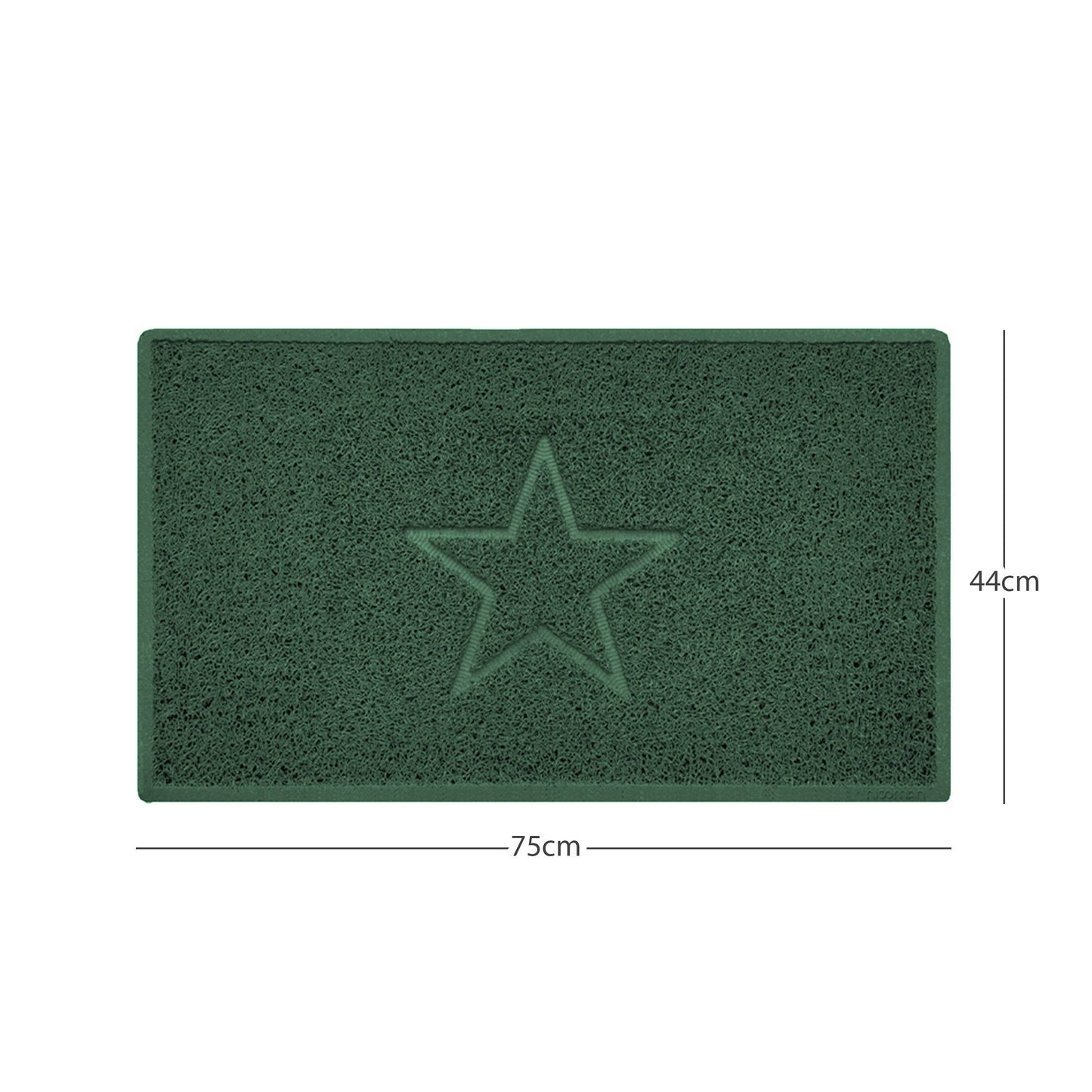 "Star" Embossed Loofah Textured Spaghetti Doormat