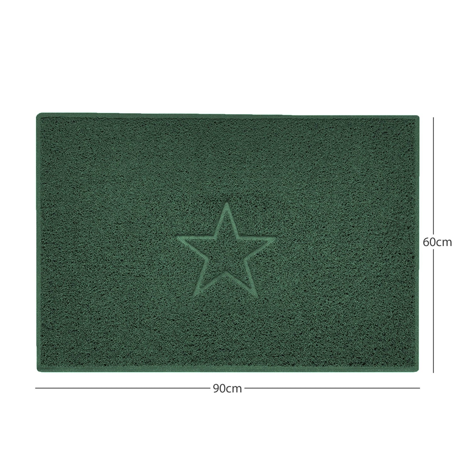 "Star" Embossed Loofah Textured Spaghetti Doormat