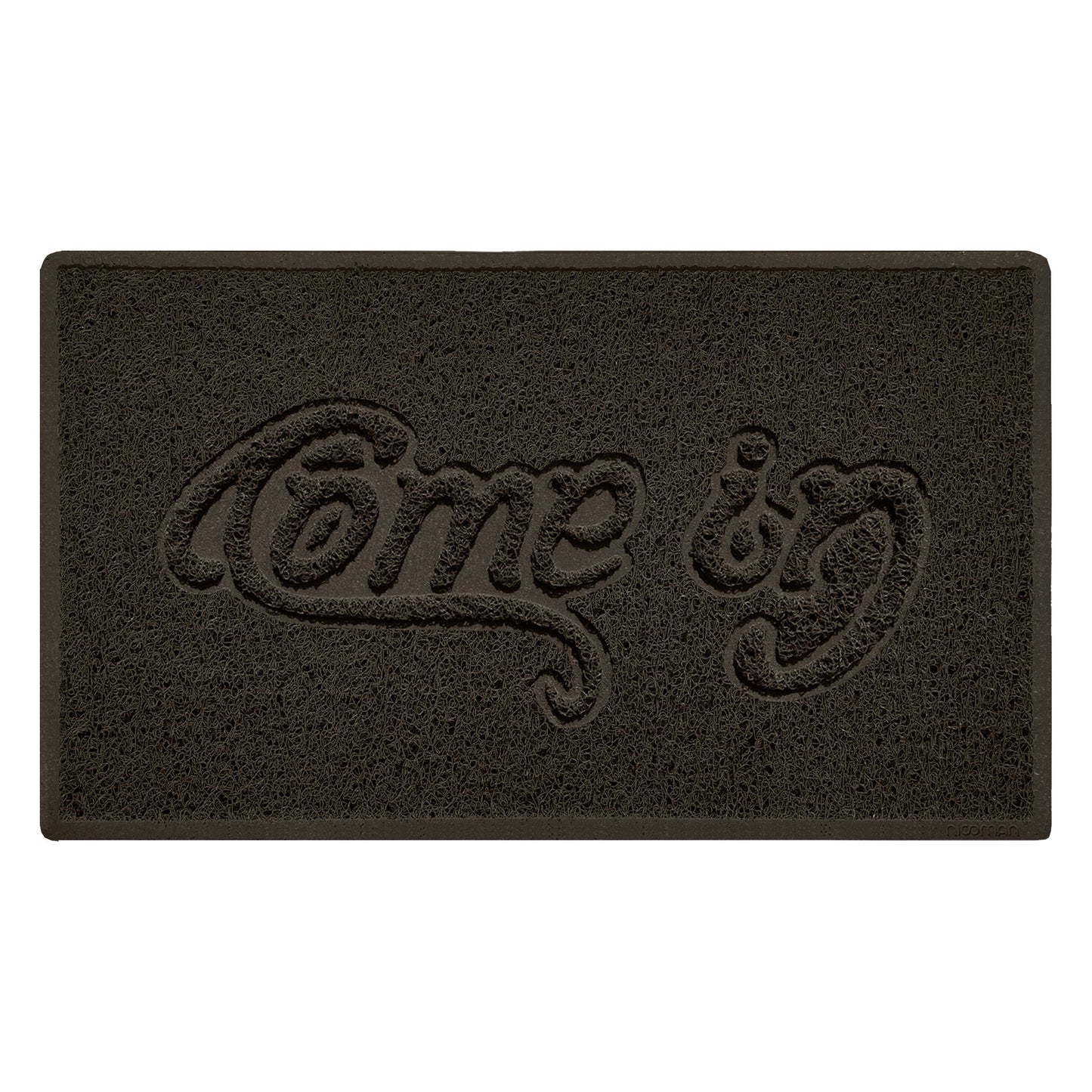 Embossed Spaghetti Outdoor Doormat - Brown