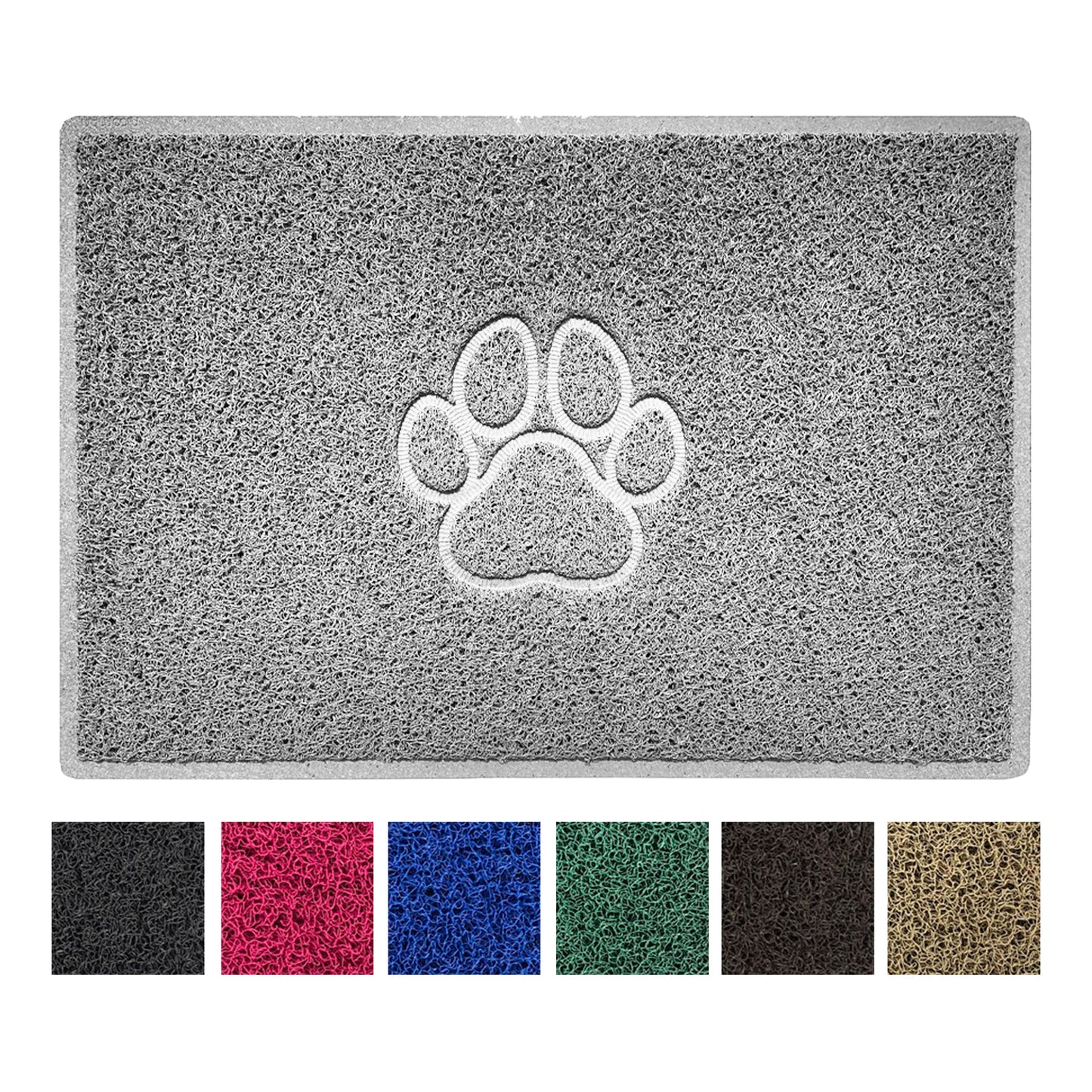 "Paw Print" Embossed Loofah Textured Spaghetti Door Mat