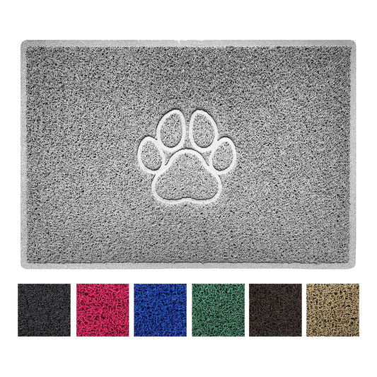 "Paw Print" Embossed Loofah Textured Spaghetti Door Mat