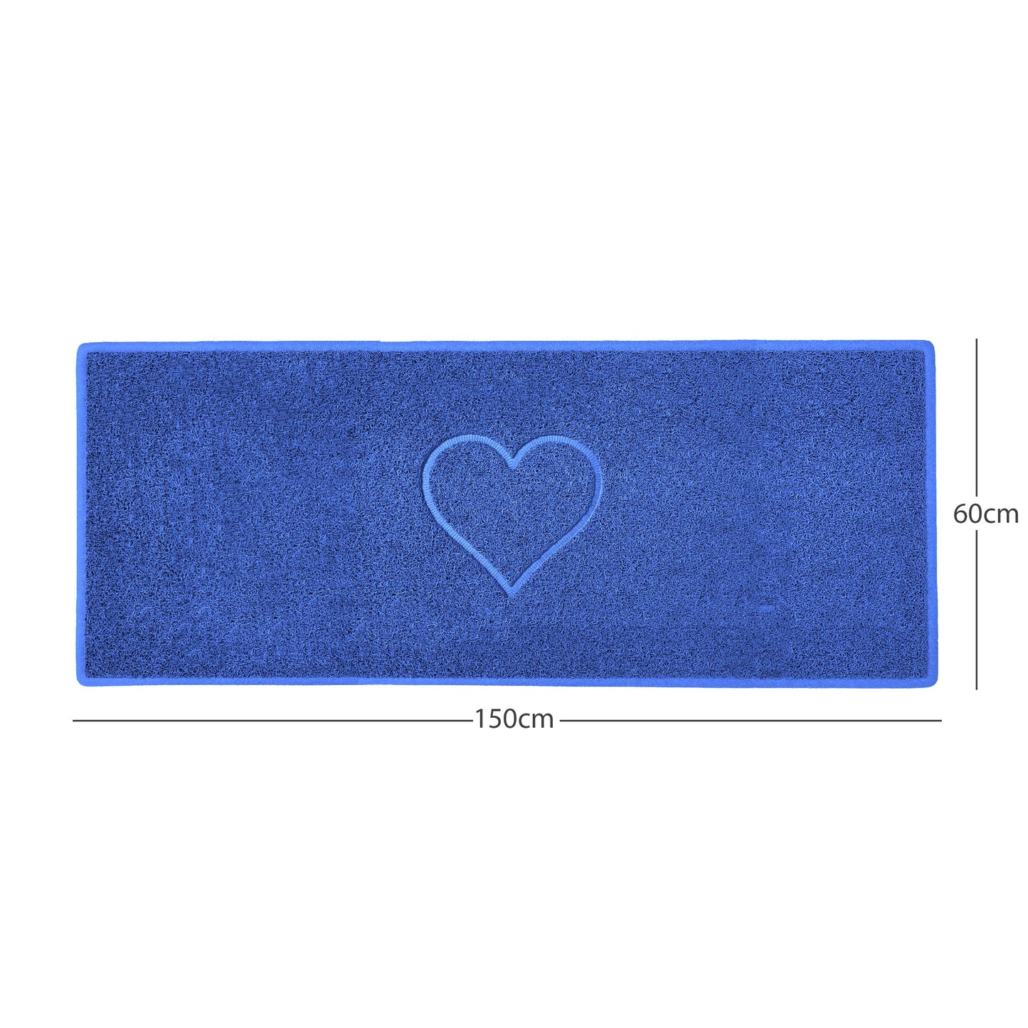 "Heart" Embossed Loofah Textured Spaghetti Door Mat