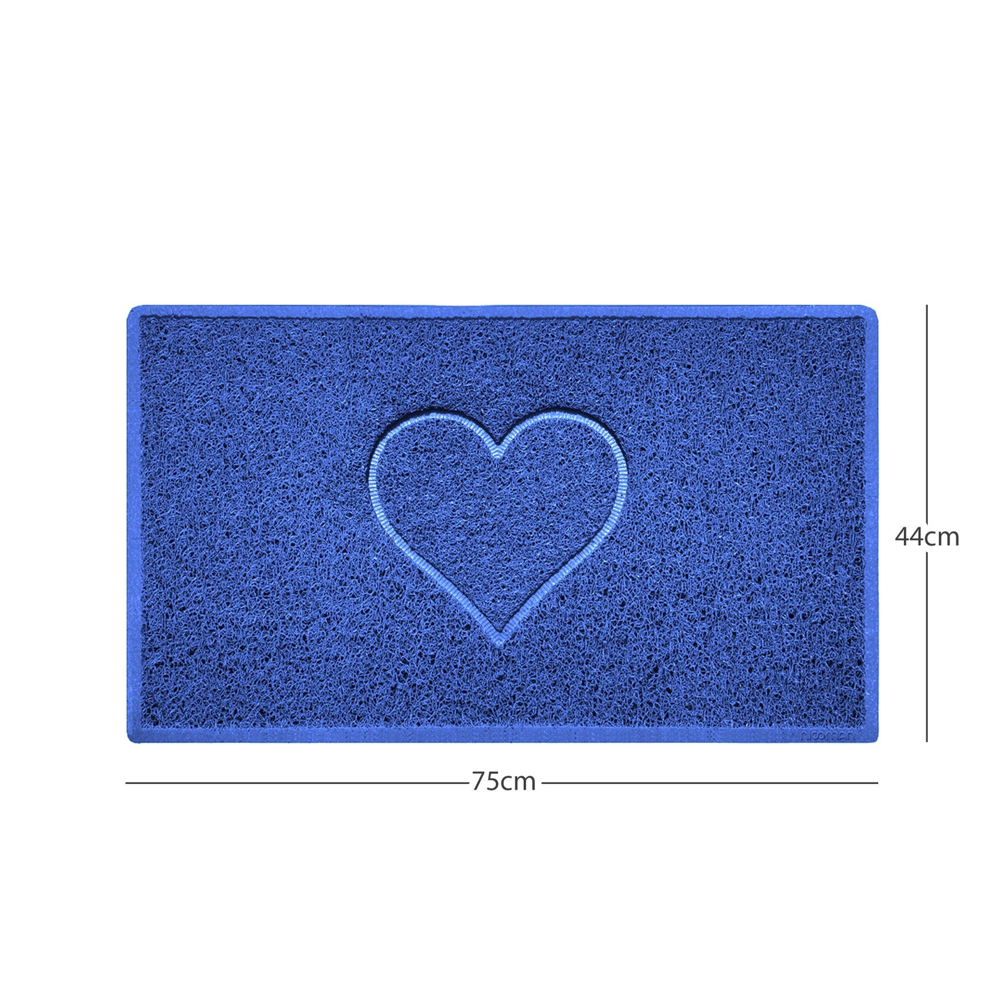 "Heart" Embossed Loofah Textured Spaghetti Door Mat