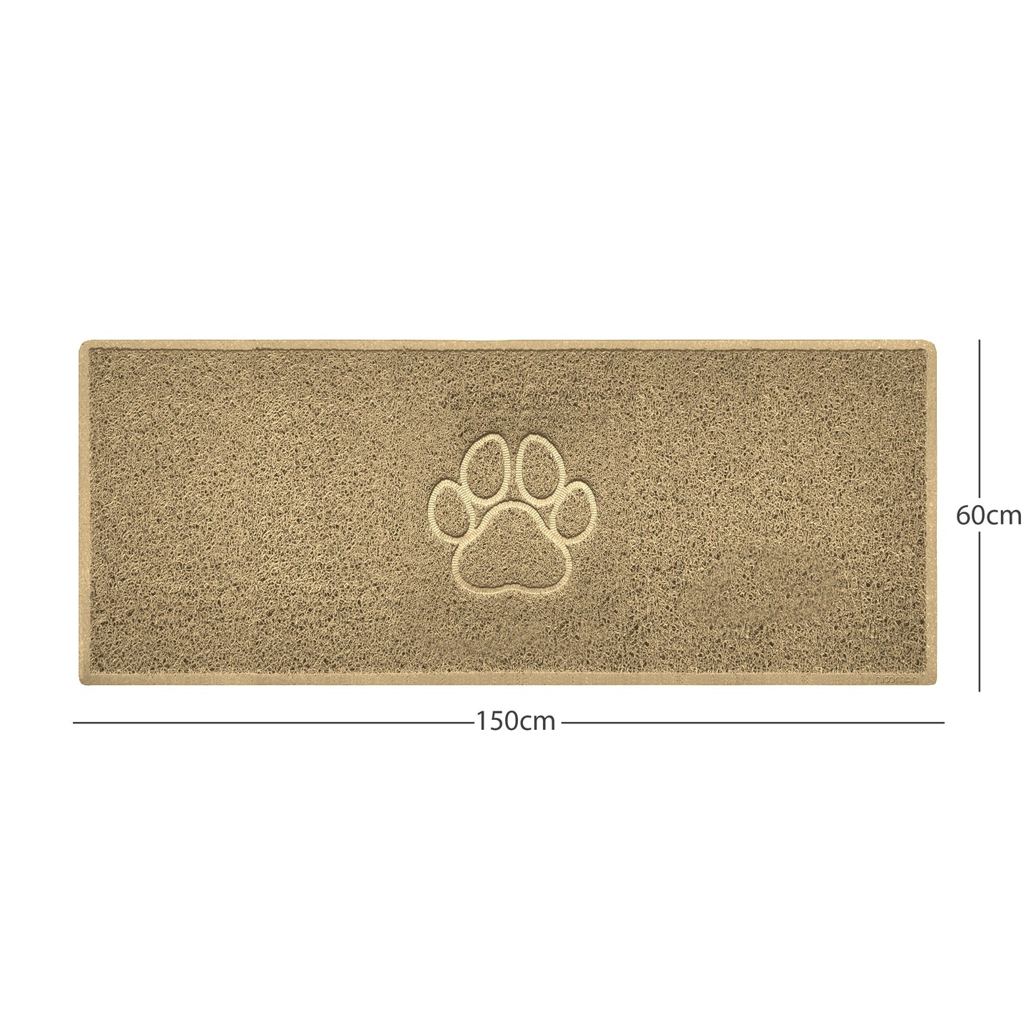 "Paw Print" Embossed Loofah Textured Spaghetti Door Mat