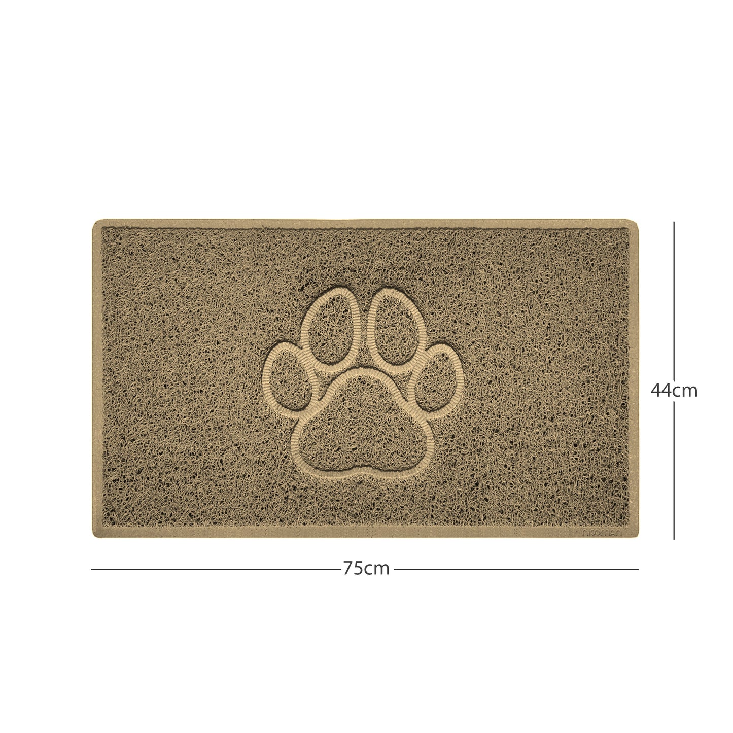 "Paw Print" Embossed Loofah Textured Spaghetti Door Mat