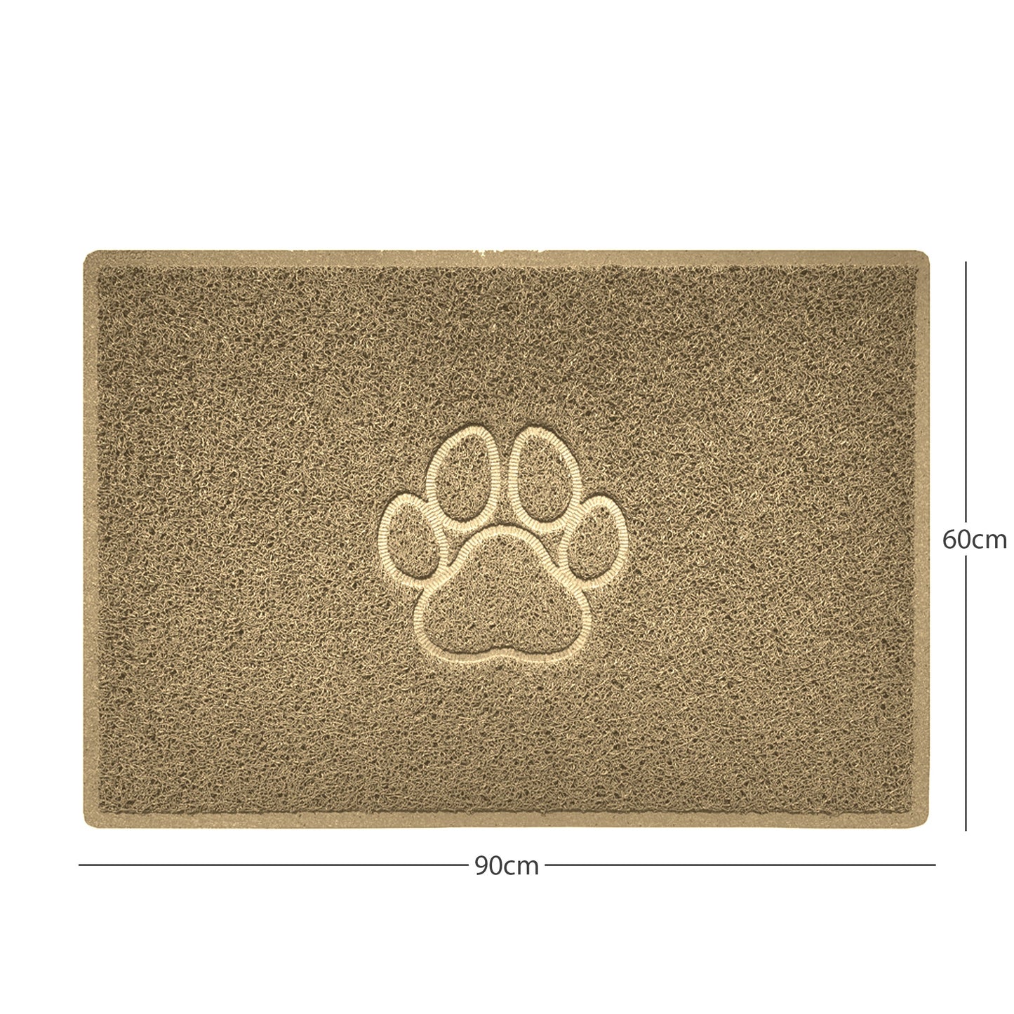"Paw Print" Embossed Loofah Textured Spaghetti Door Mat