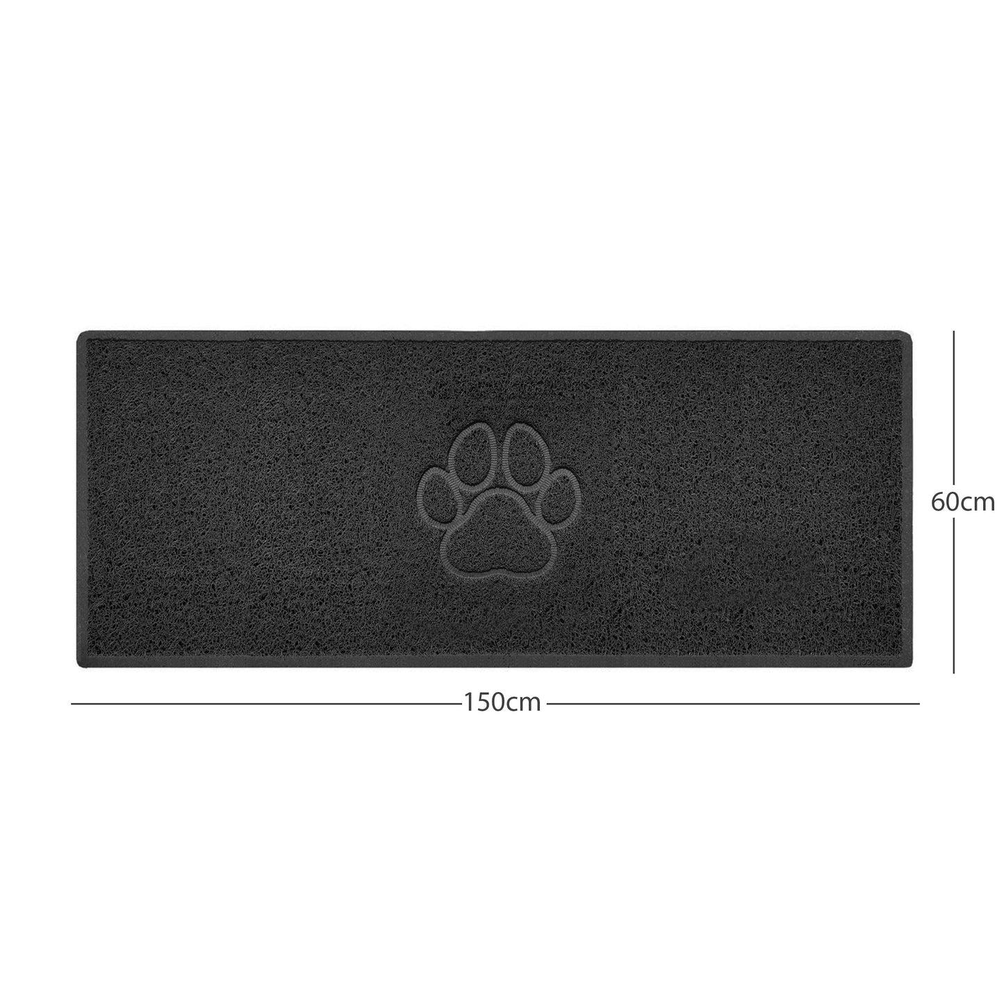 "Paw Print" Embossed Loofah Textured Spaghetti Door Mat
