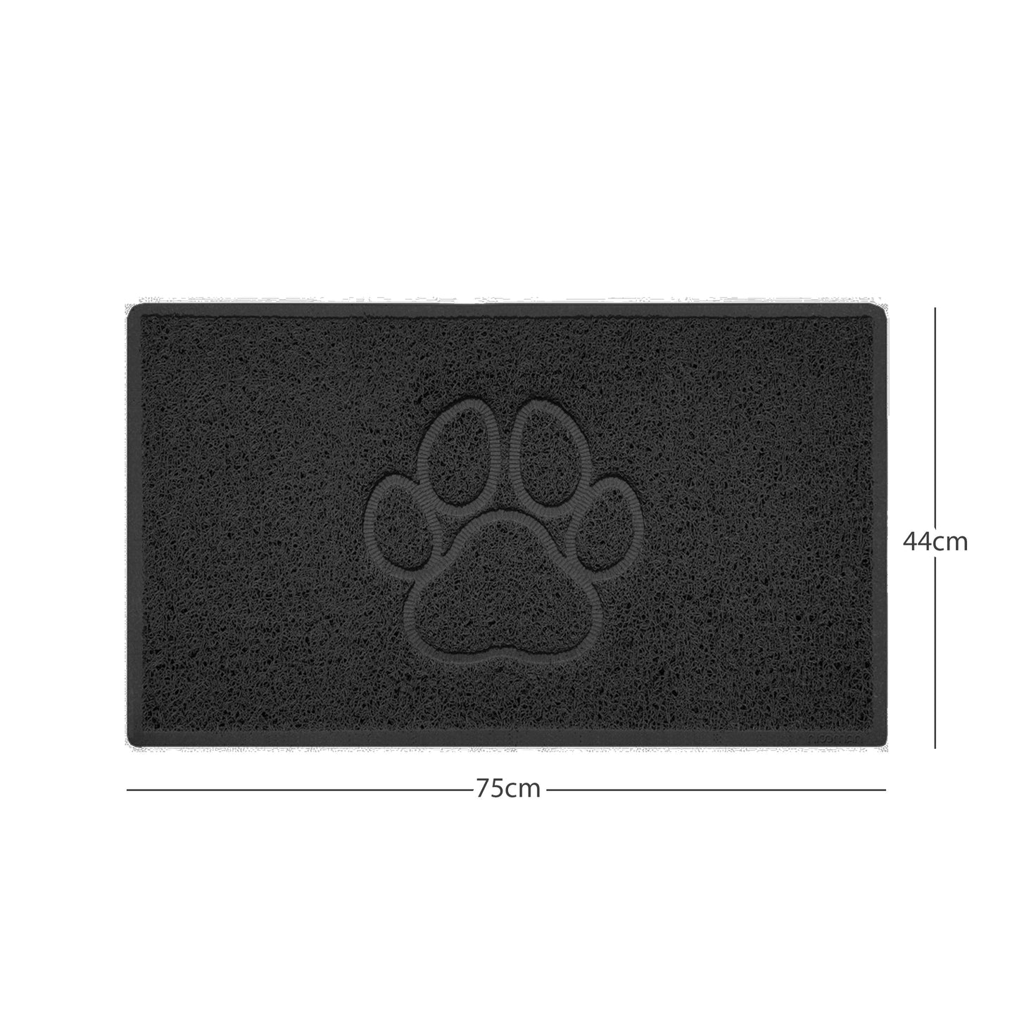 "Paw Print" Embossed Loofah Textured Spaghetti Door Mat