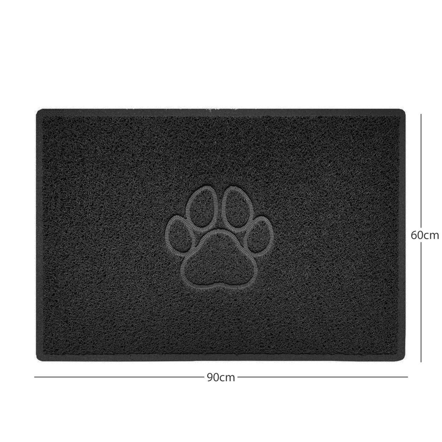 "Paw Print" Embossed Loofah Textured Spaghetti Door Mat