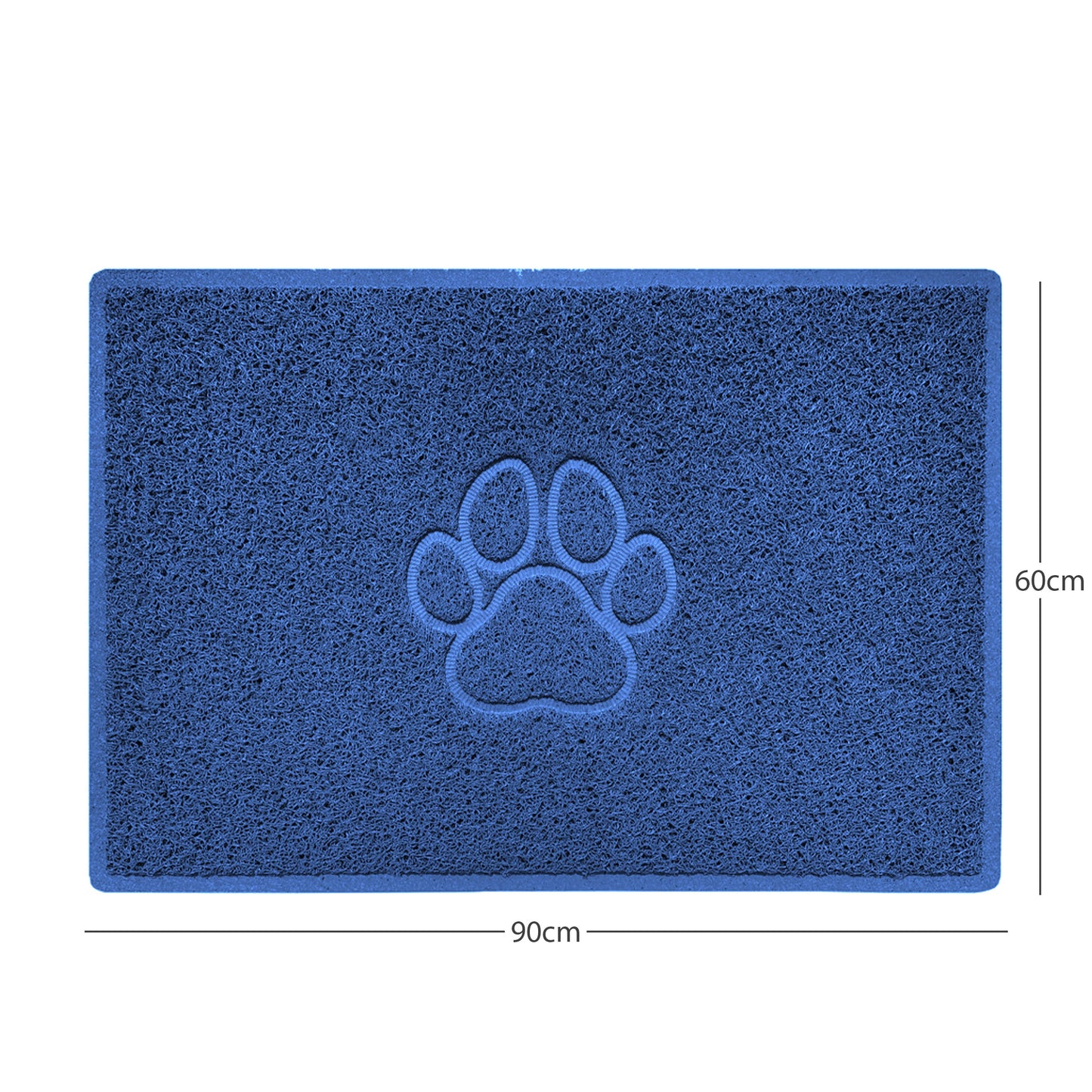 "Paw Print" Embossed Loofah Textured Spaghetti Door Mat