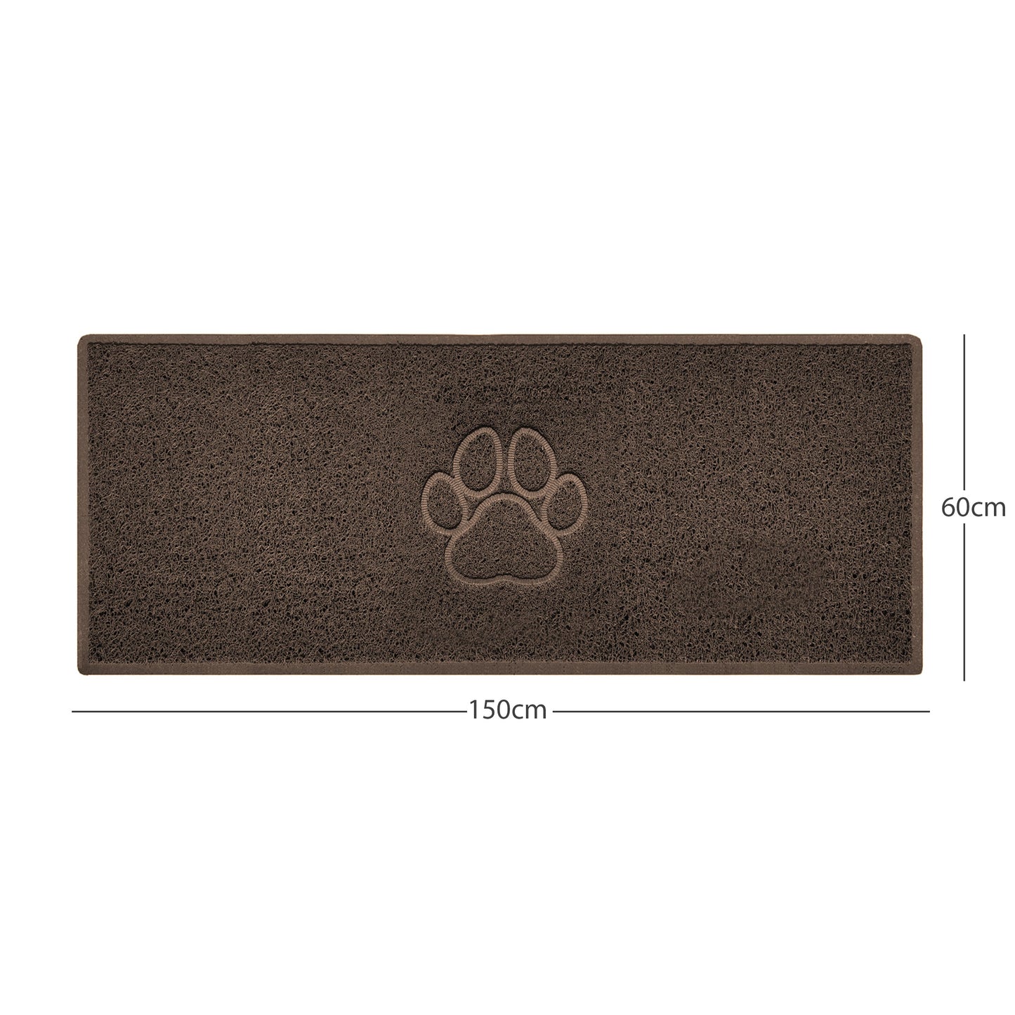 "Paw Print" Embossed Loofah Textured Spaghetti Door Mat