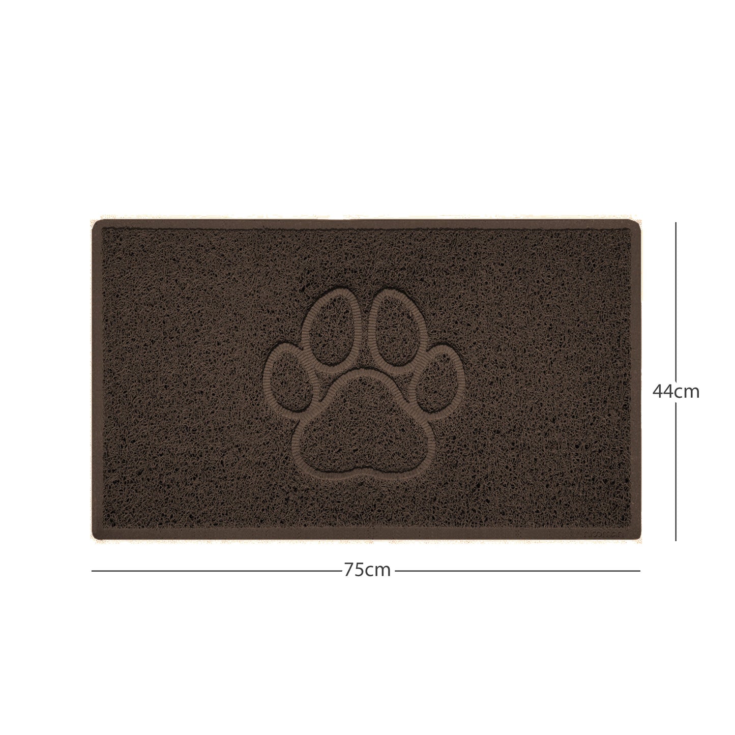 "Paw Print" Embossed Loofah Textured Spaghetti Door Mat