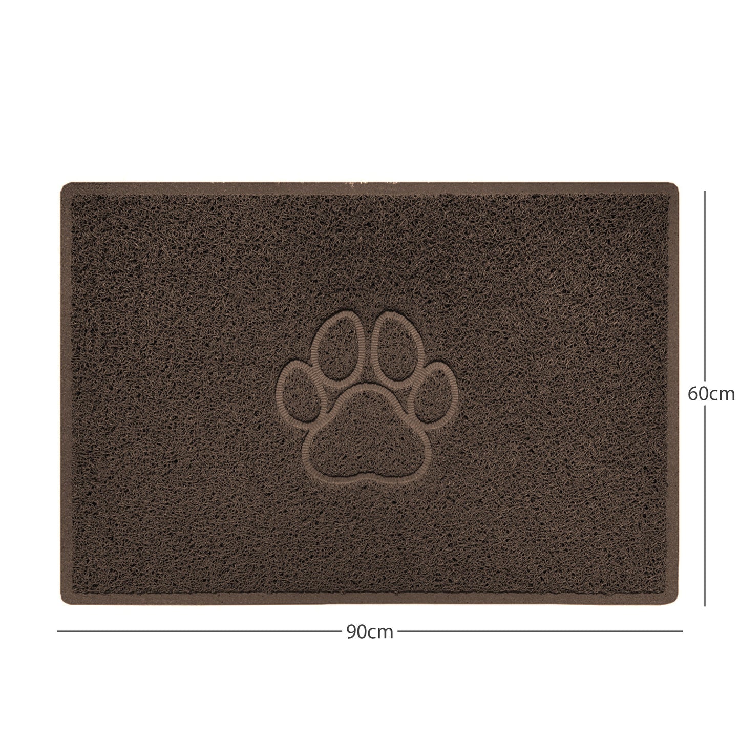 "Paw Print" Embossed Loofah Textured Spaghetti Door Mat