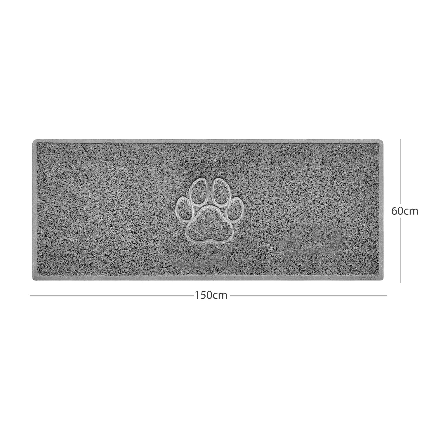 "Paw Print" Embossed Loofah Textured Spaghetti Door Mat