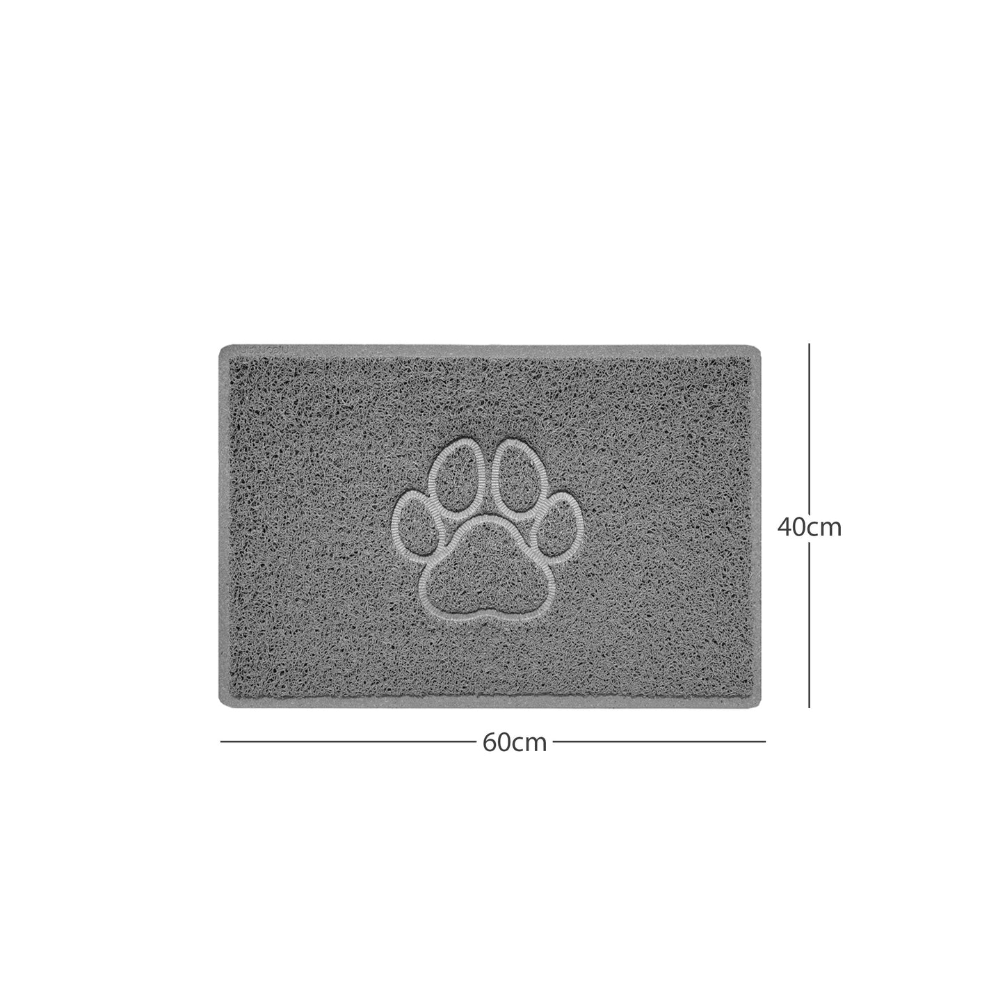 "Paw Print" Embossed Loofah Textured Spaghetti Door Mat