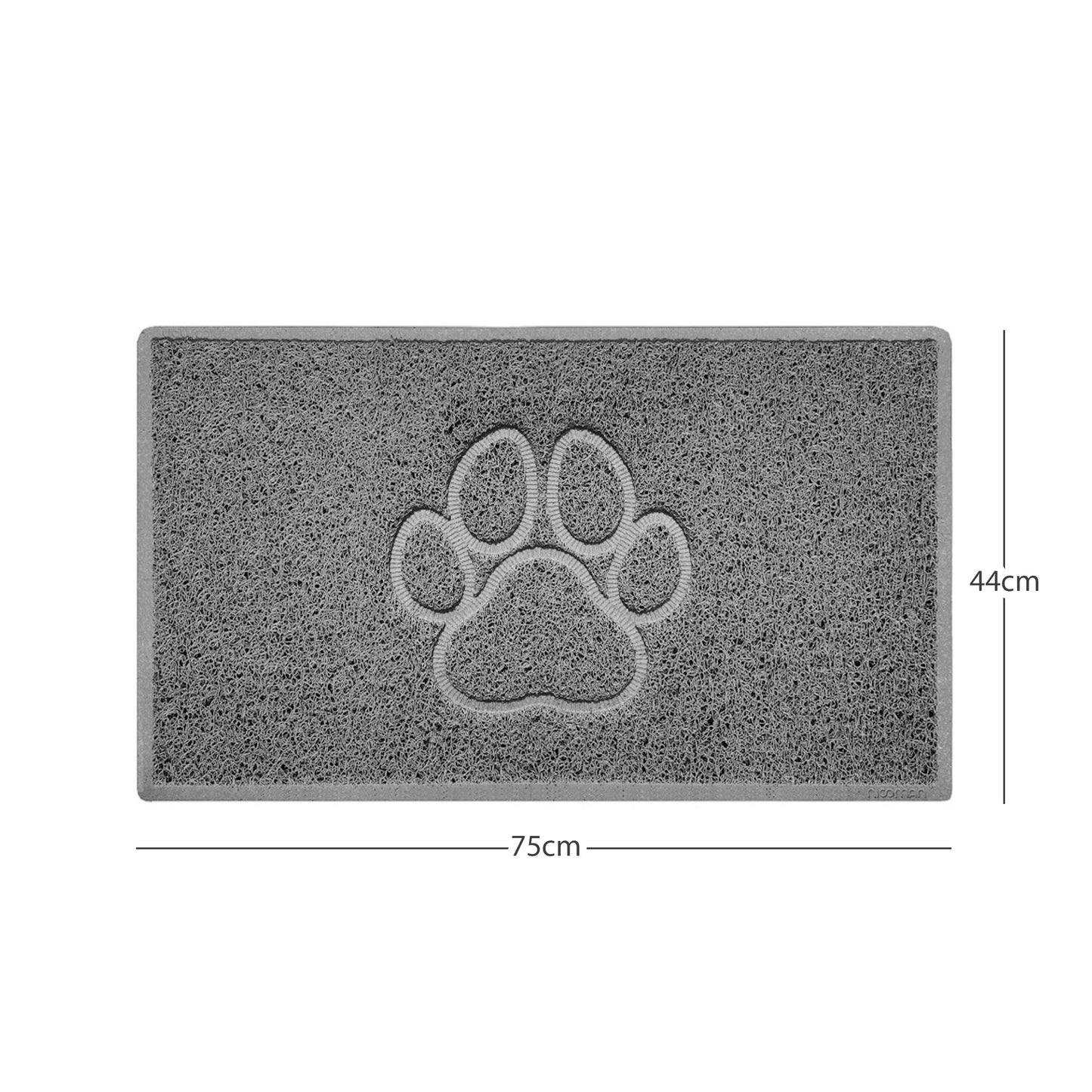 "Paw Print" Embossed Loofah Textured Spaghetti Door Mat