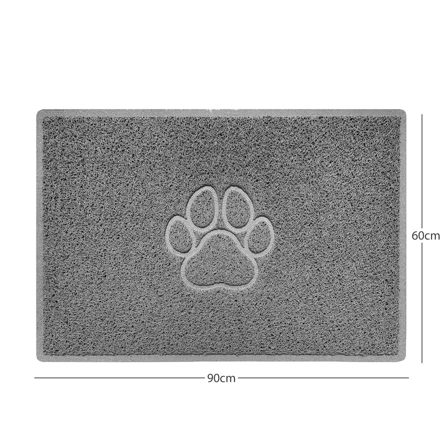 "Paw Print" Embossed Loofah Textured Spaghetti Door Mat