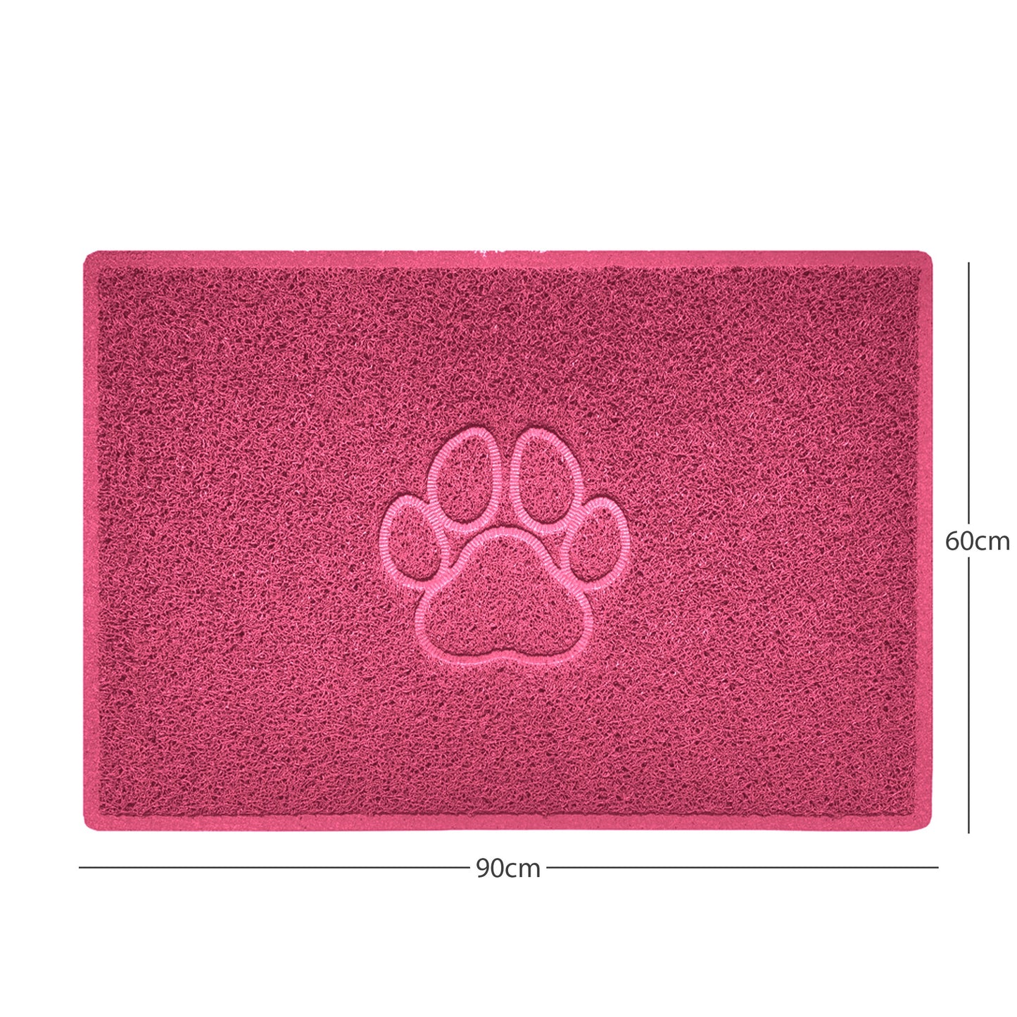 "Paw Print" Embossed Loofah Textured Spaghetti Door Mat