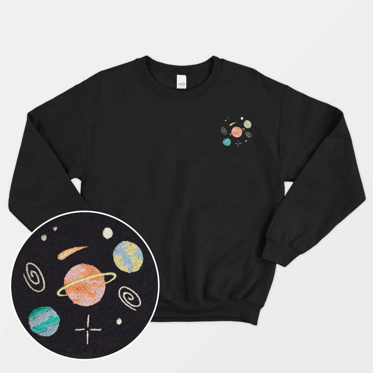 Planets Embroidered Sweatshirt (Unisex)